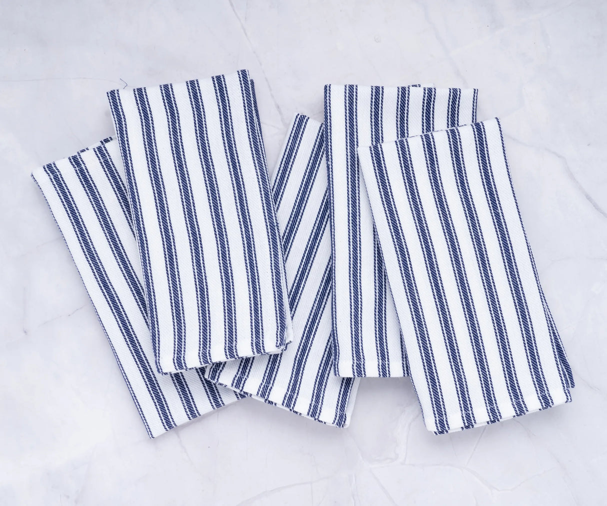 Capri Stripe Napkins - Navy blue
