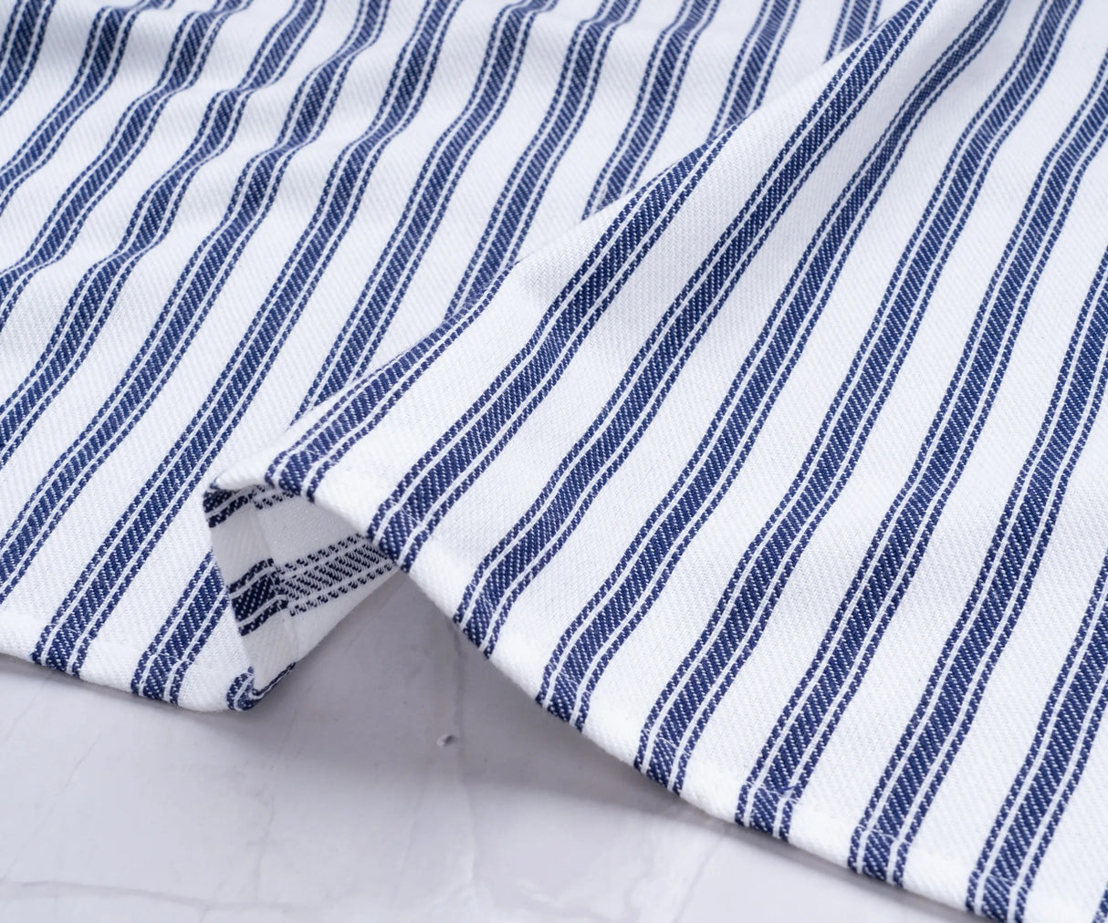 Capri Stripe Napkins - Navy blue