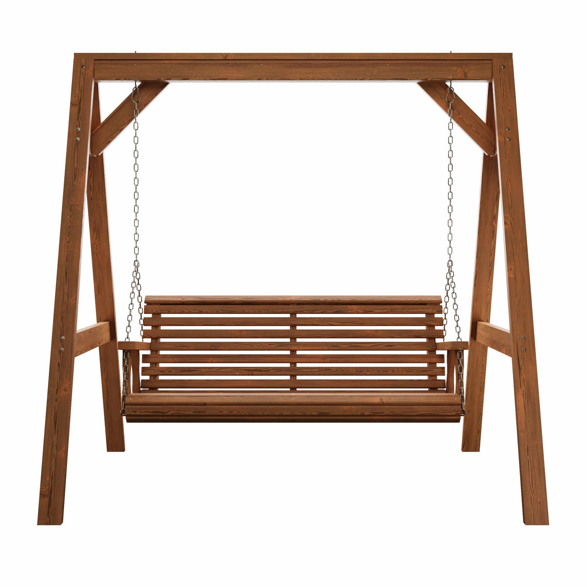 Amish Casual Heavy Duty Roll Back Swing with A-Frame Stand