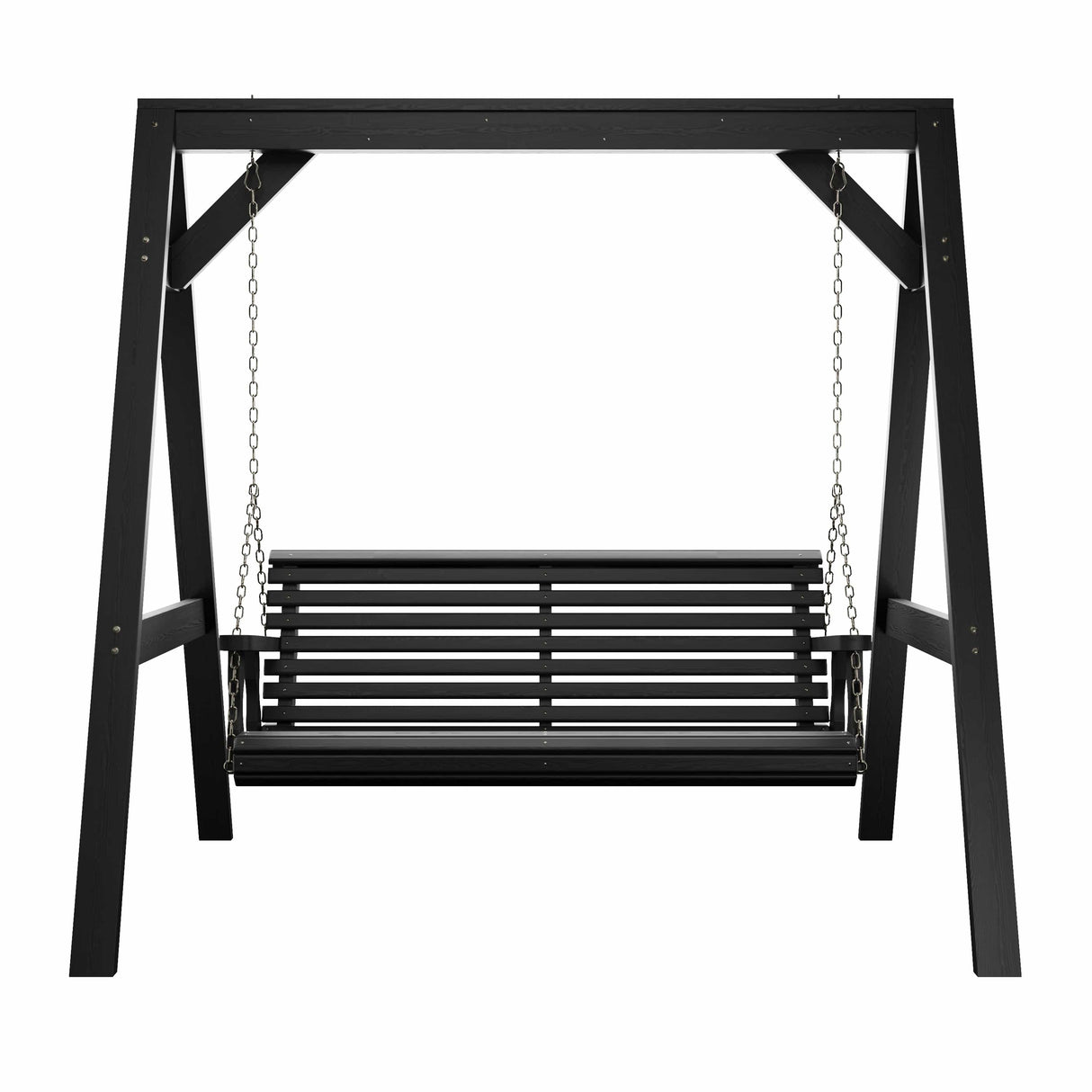 Amish Casual Heavy Duty Roll Back Swing with A-Frame Stand
