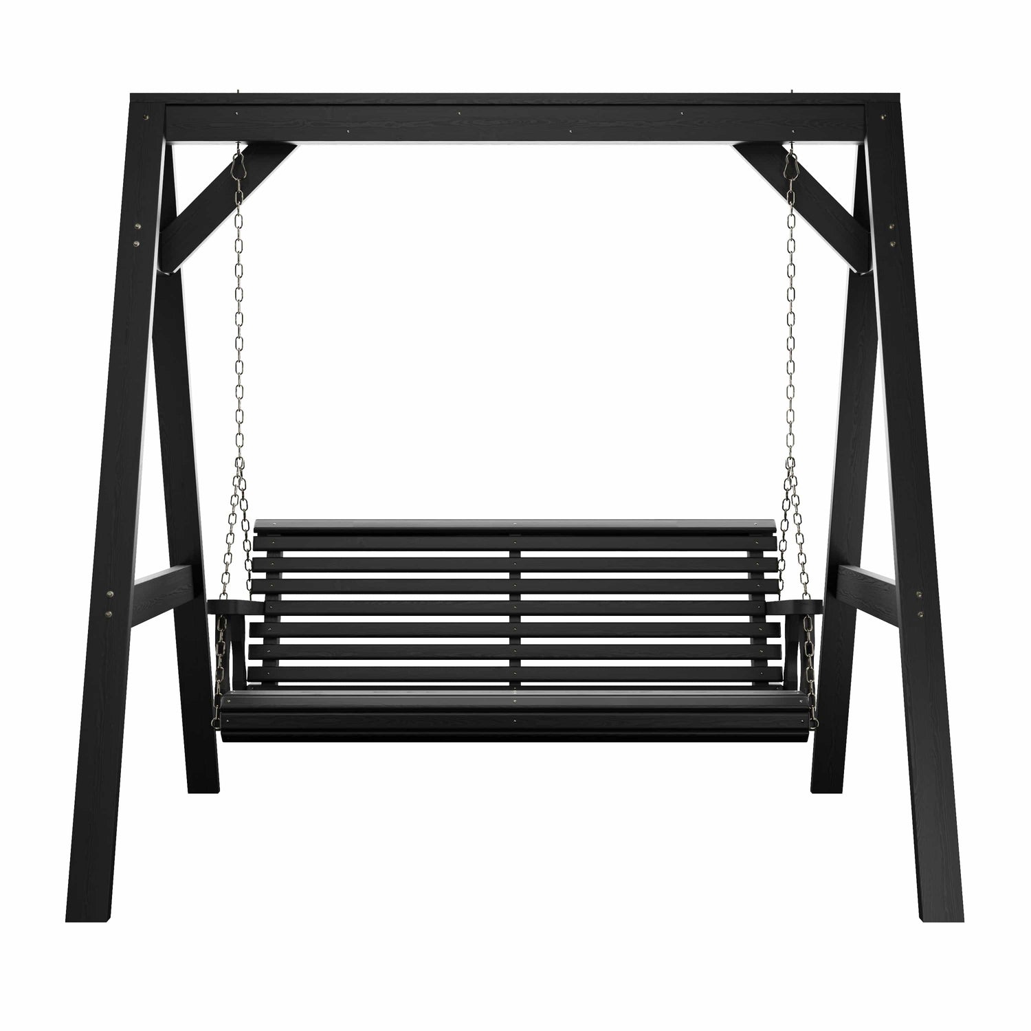 Amish Casual Heavy Duty Roll Back Swing with A-Frame Stand