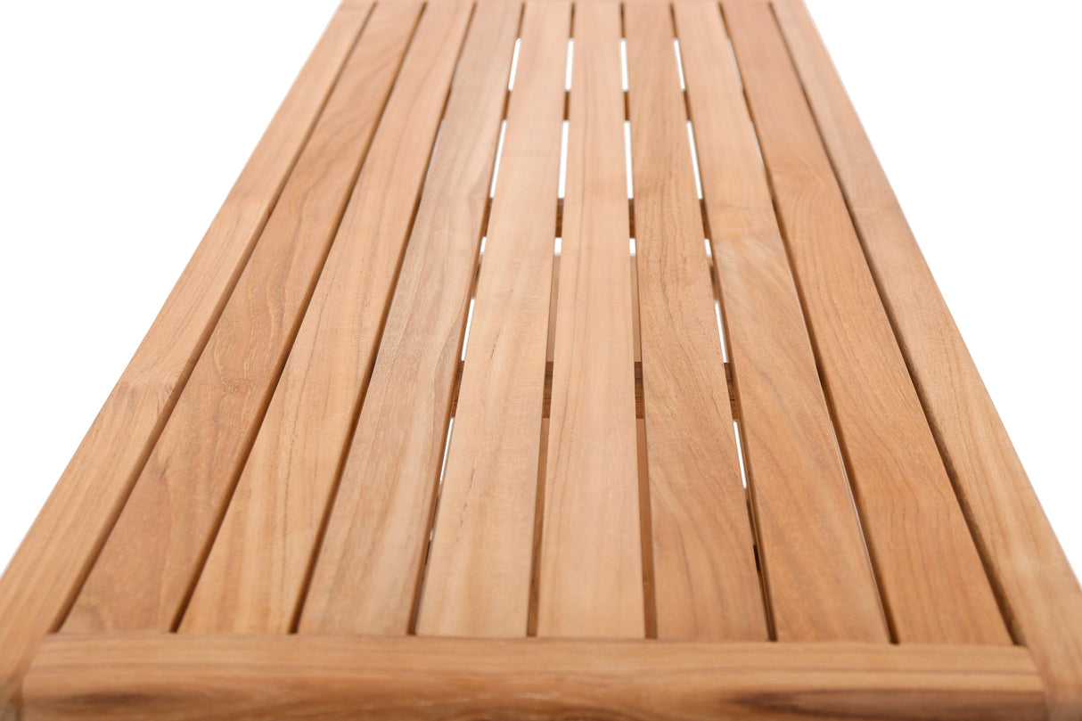 Savannah Natural Teak Shower and Spa/Bathroom/Outdoor - Storage Bench with Shelves- 28" or 40"