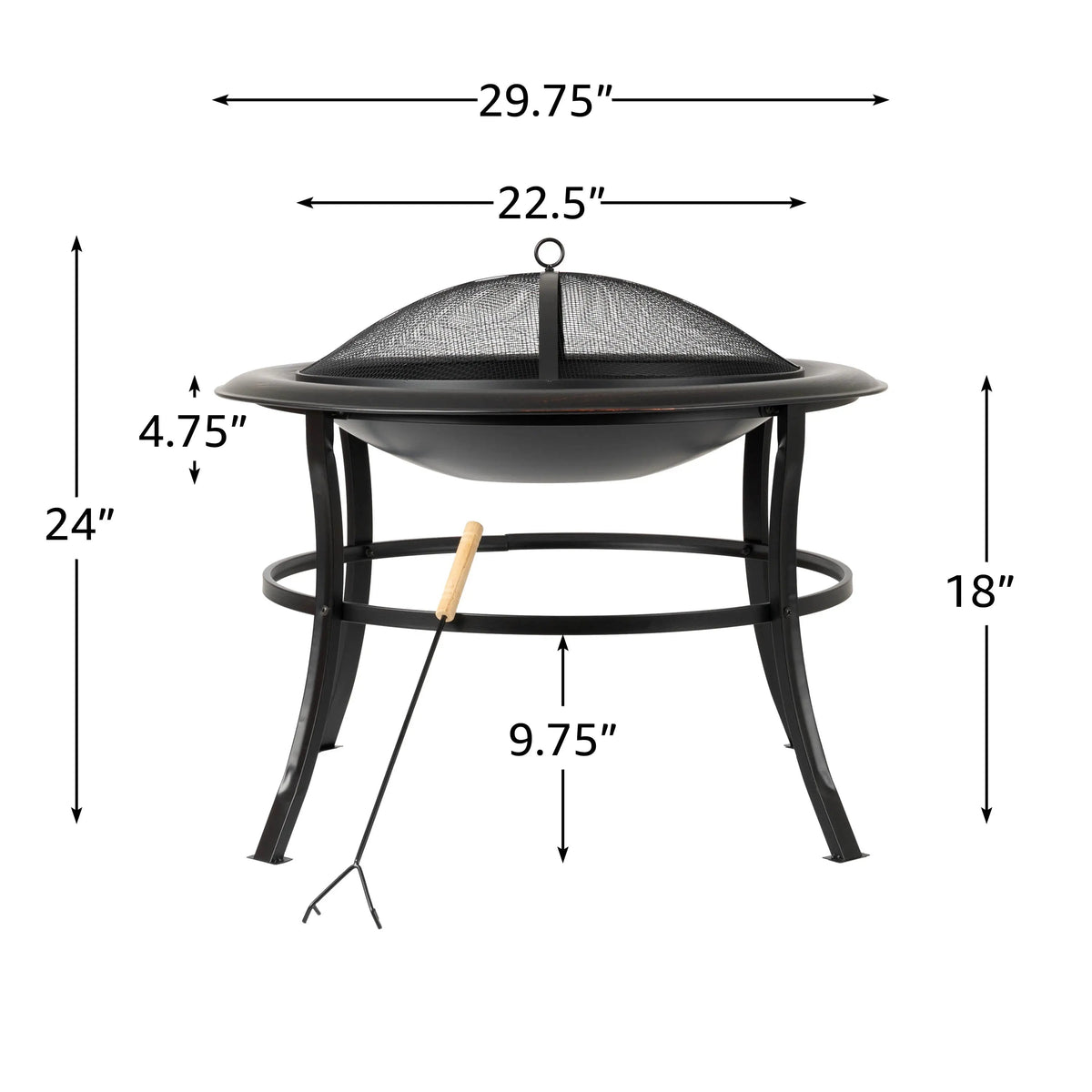 Tokia 30" Round Fire Pit