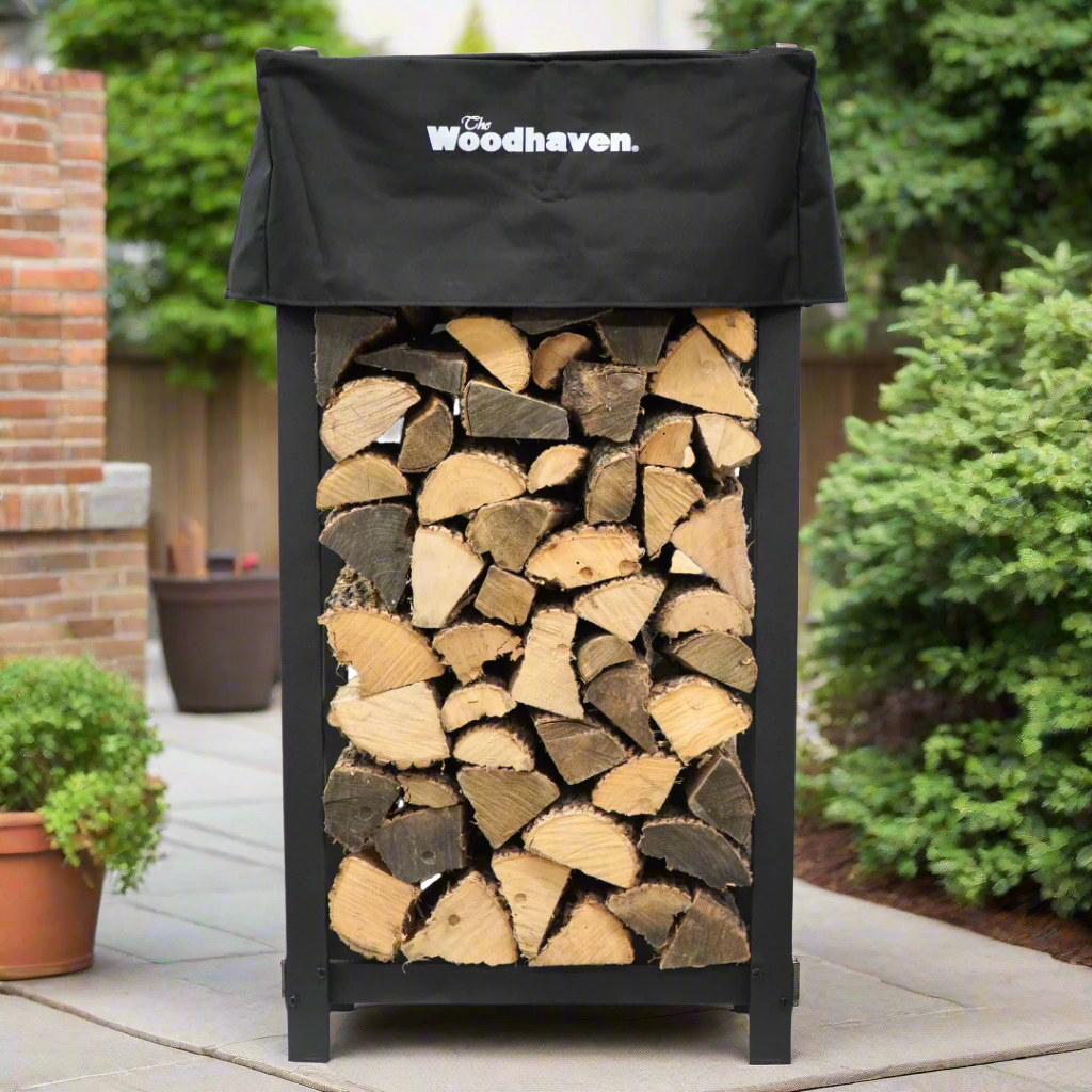4 ft Tall x 2 ft Wide Steel Firewood Rack Woodhaven. SHIPS 9/16/2026 OR BEFORE