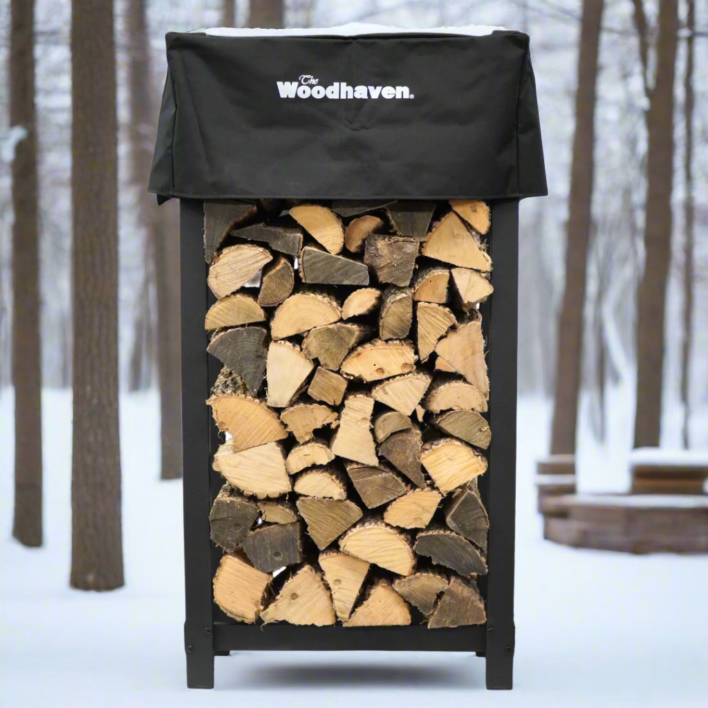 4 ft Tall x 2 ft Wide Steel Firewood Rack Woodhaven. SHIPS 9/16/2026 OR BEFORE