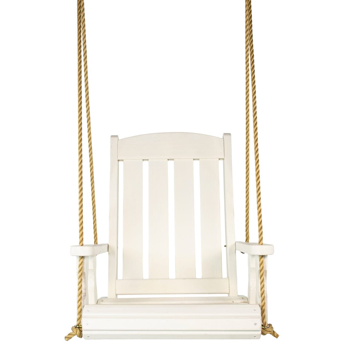 Heavy Duty Outdoor Wood Swing Chair - White Stain