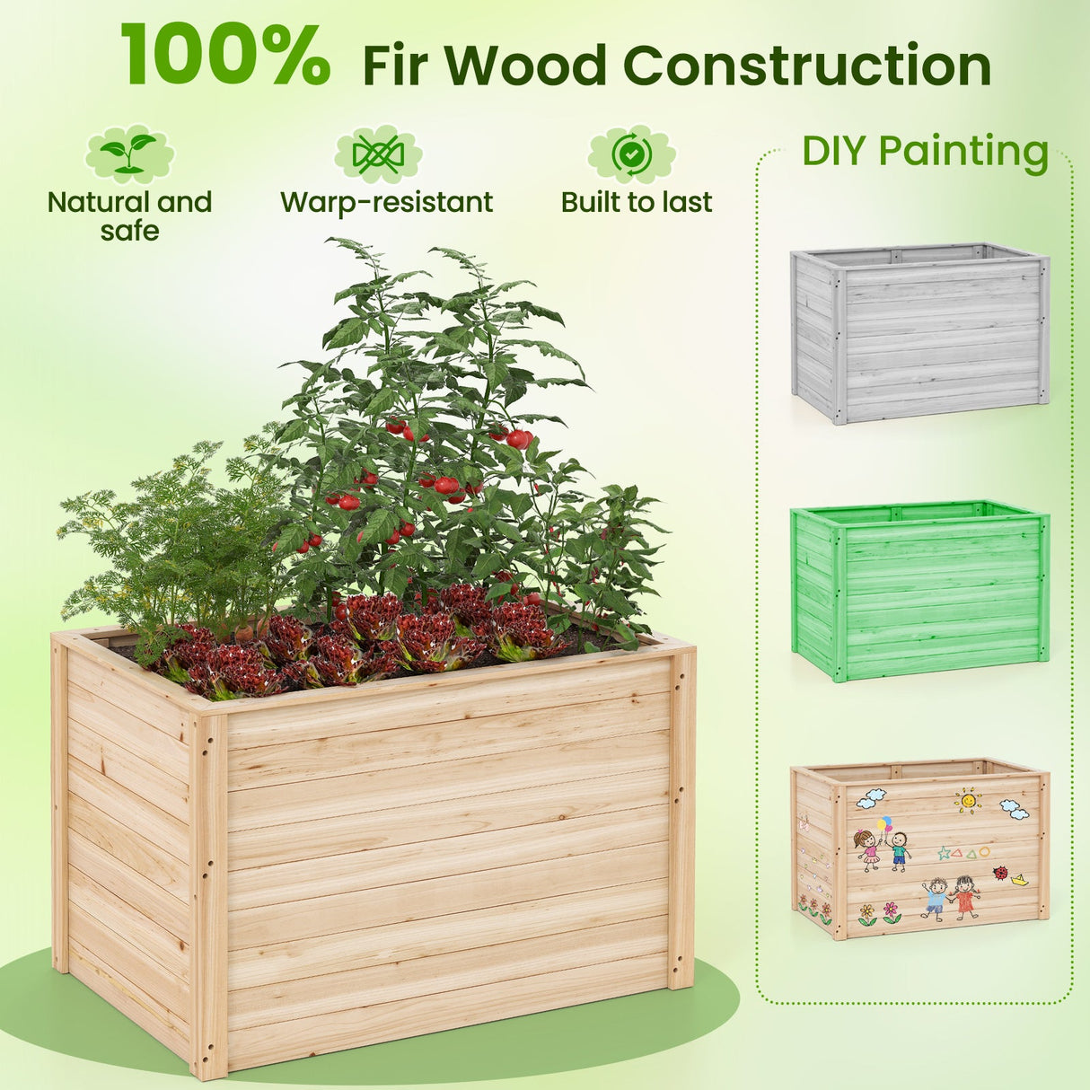 Wooden Raised Garden Bed