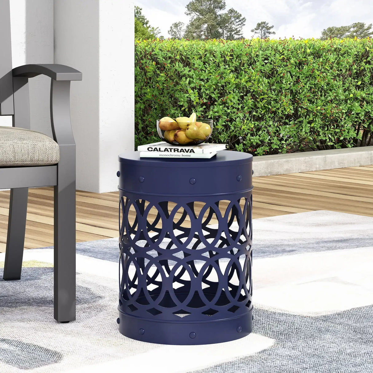 Riviera Outdoor Metal Large End Table
