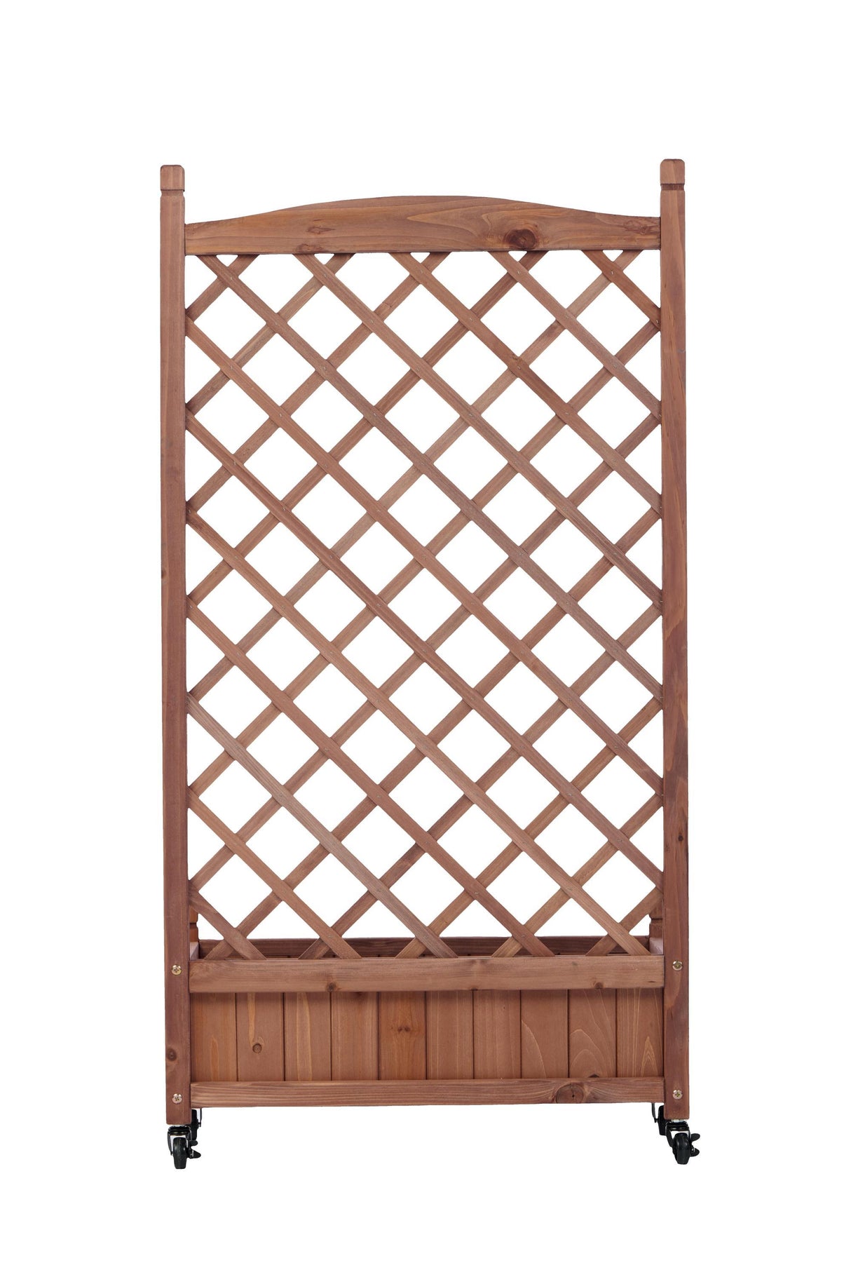 2-Pack Raised Garden Beds with Trellis, Outdoor Wooden Plant Box, and Plant Stand