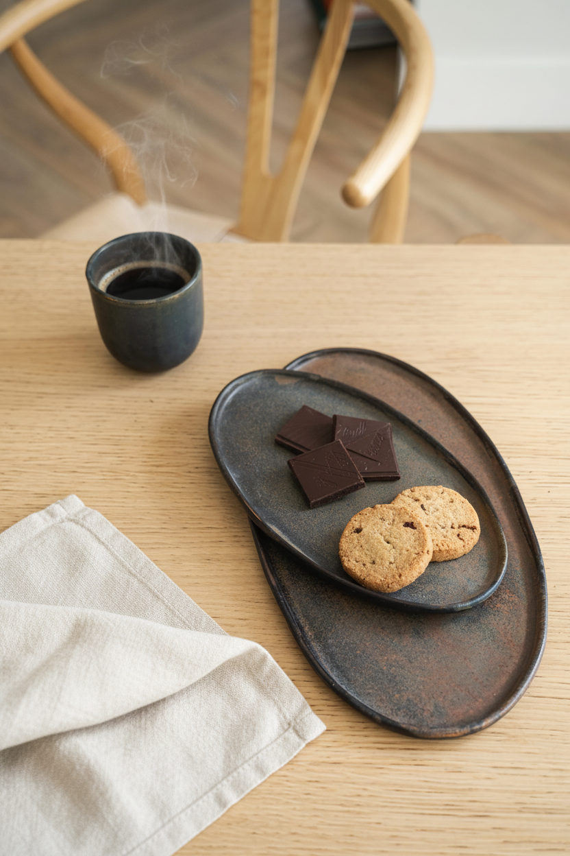 Rust Matte Stoneware Serving Platter