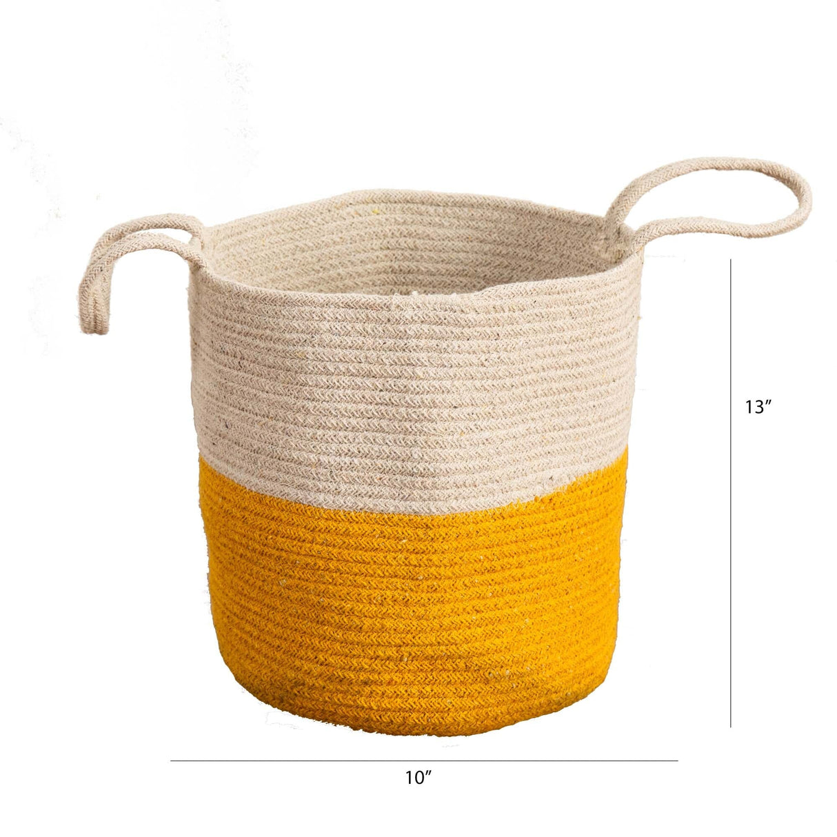 12” Handmade Natural Cotton Woven Planter
