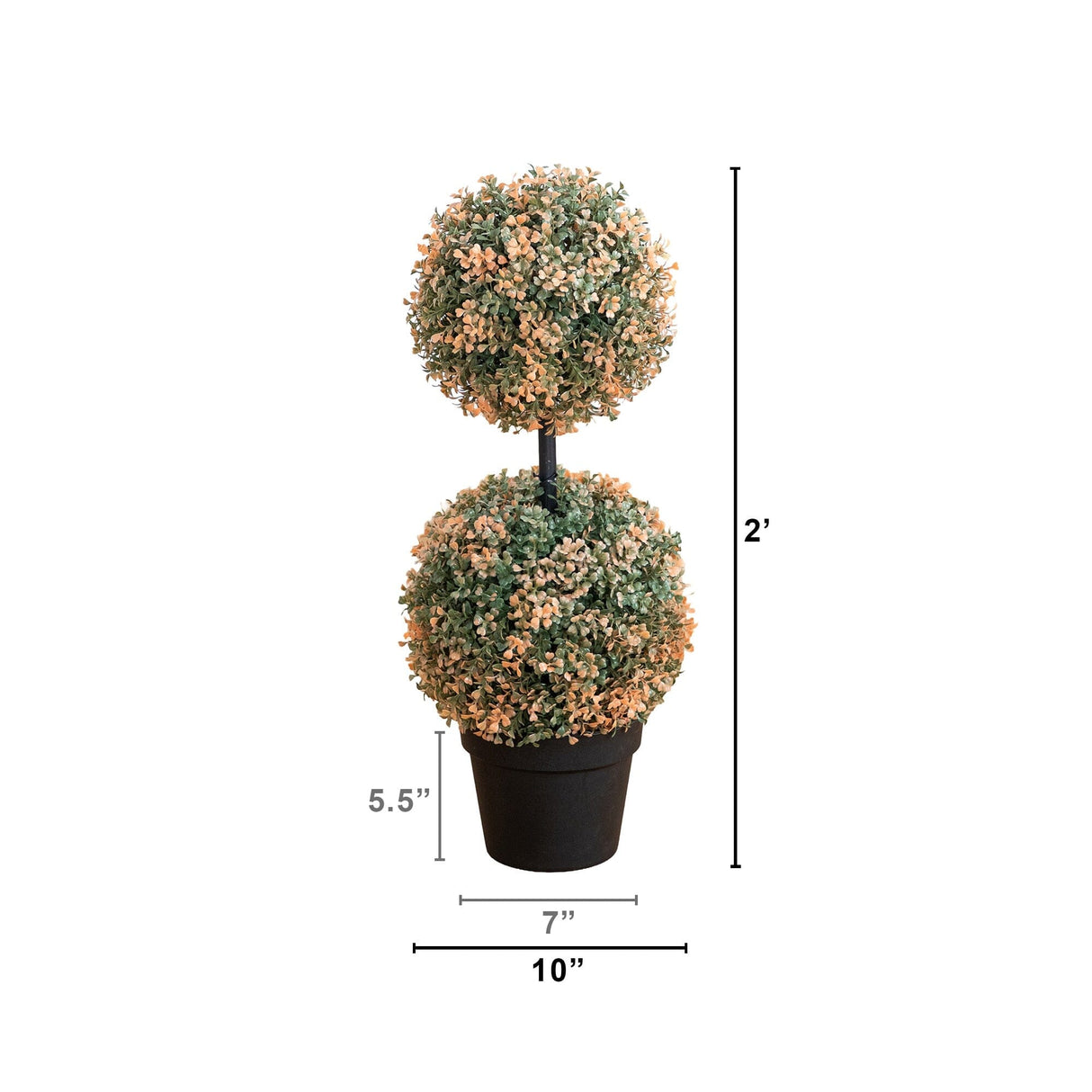 Autumn Double Ball Boxwood Artificial Topiary Tree