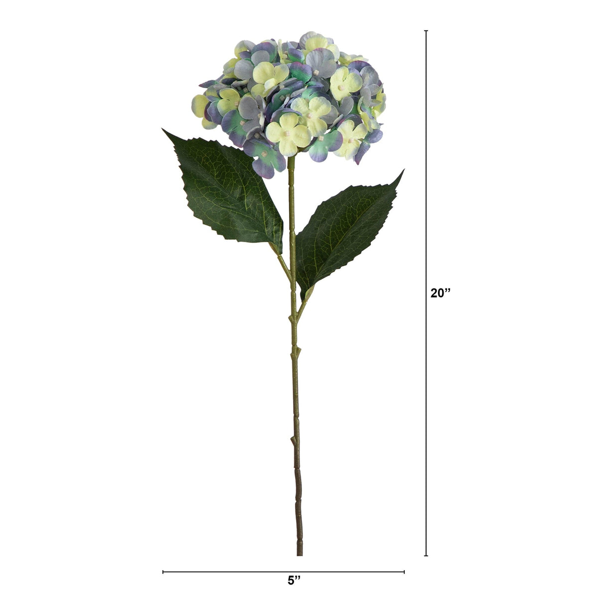 20" Artificial Hydrangea Flower Stem, Set of 3