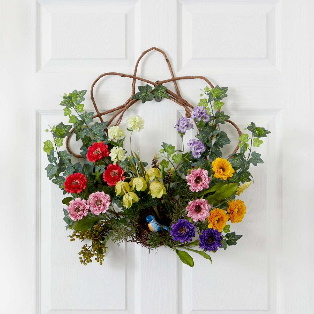 Spring Floral Wreath, 22”
