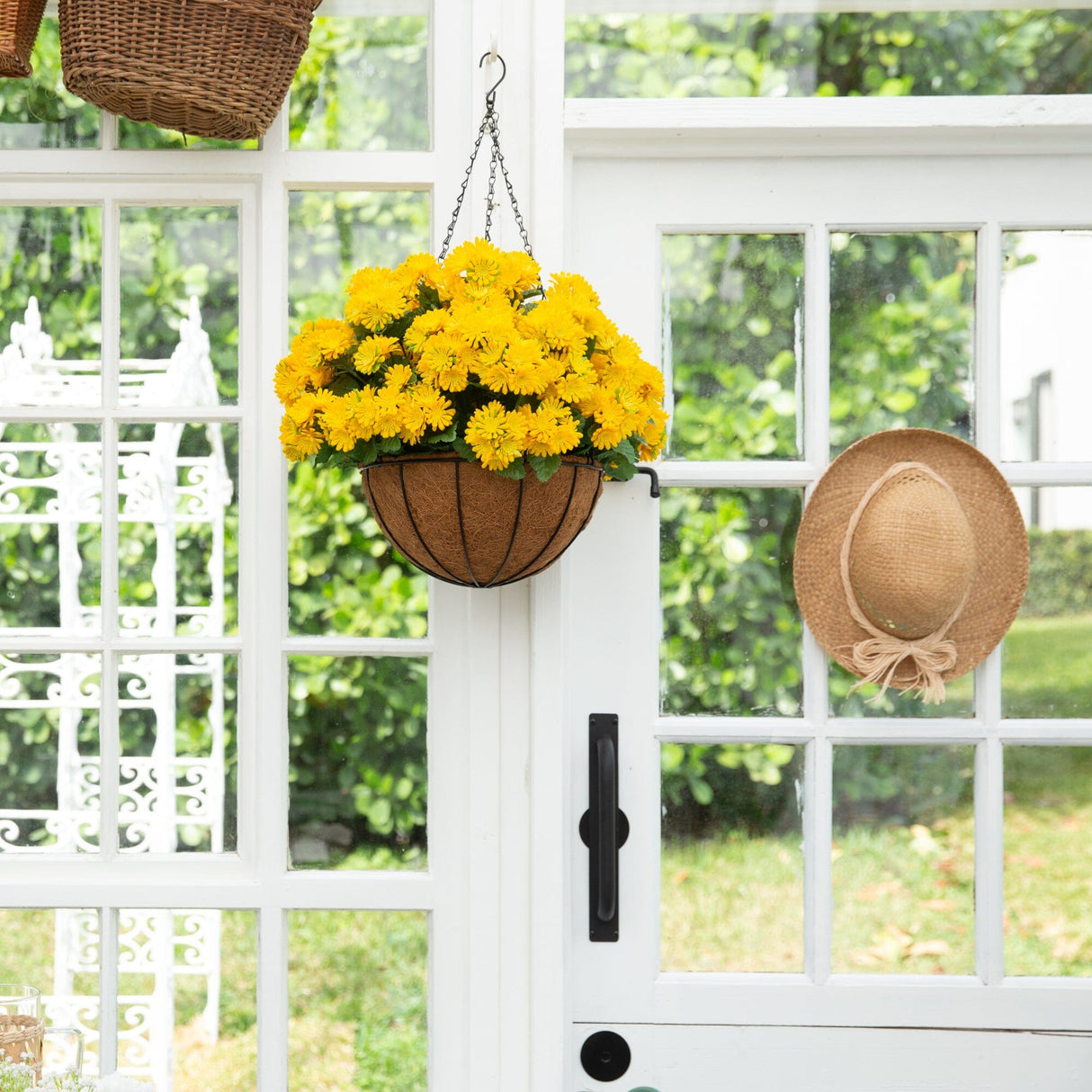 Artificial Chrysanthemum Hanging Basket