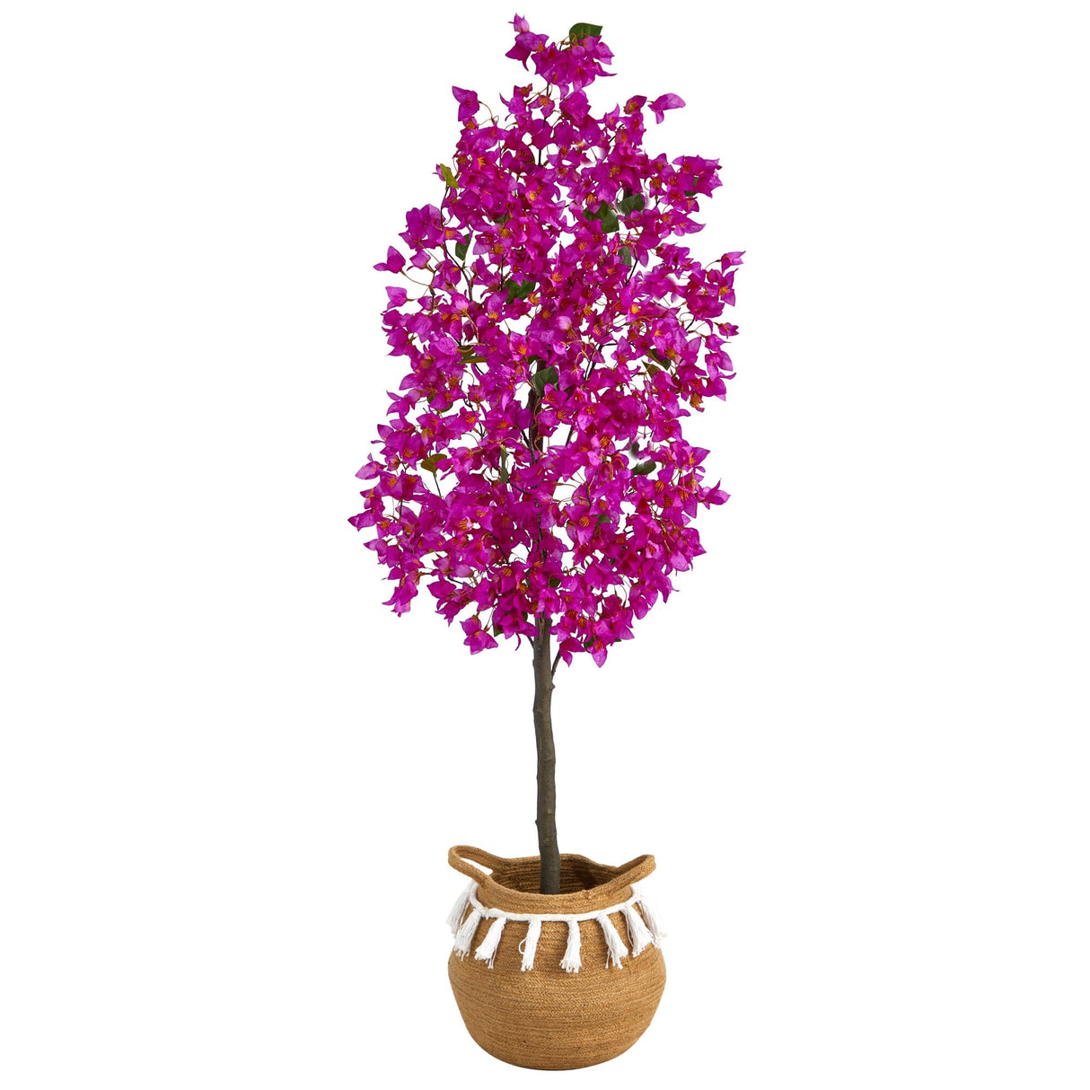 Bougainvillea Tree with Jute & Cotton Basket, 5’