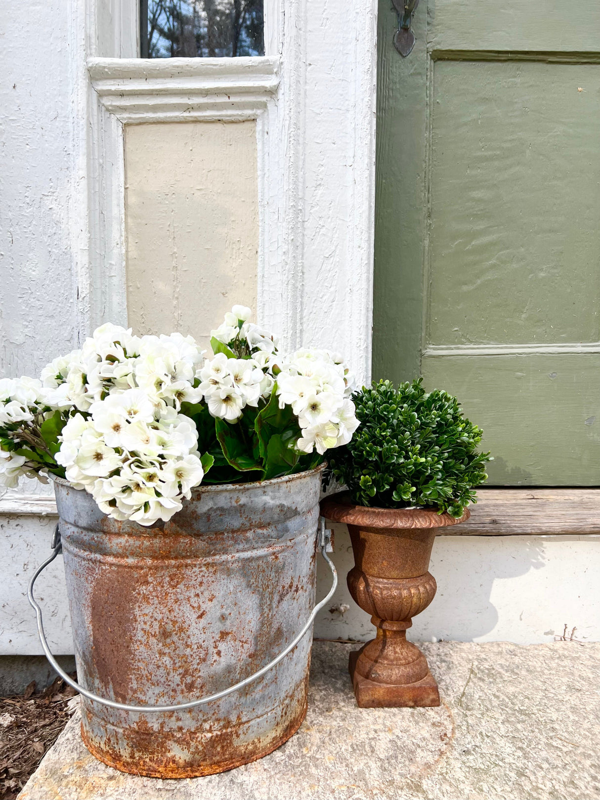 Artificial Geraniums Bush (Set of 3)