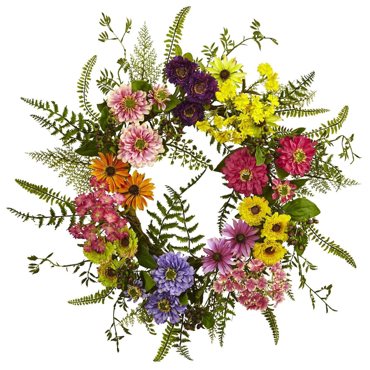 Mixed Flower Wreath, 22"