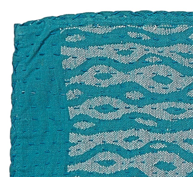 Artisan Hand Loomed Cotton Table Runner - Blue Ocean