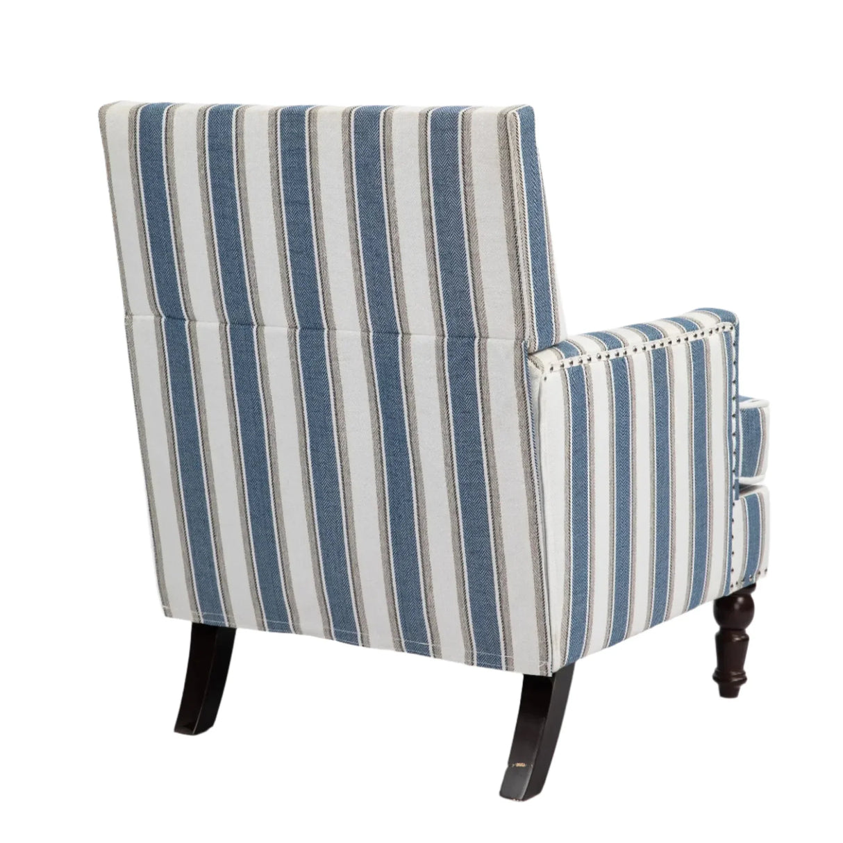 Ocean Stripe Upholstered Accent Chair