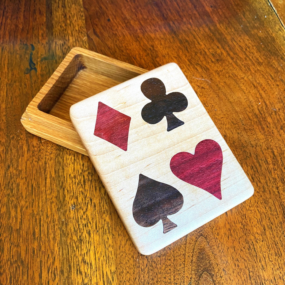 Handcrafted Wooden Playing Card Box