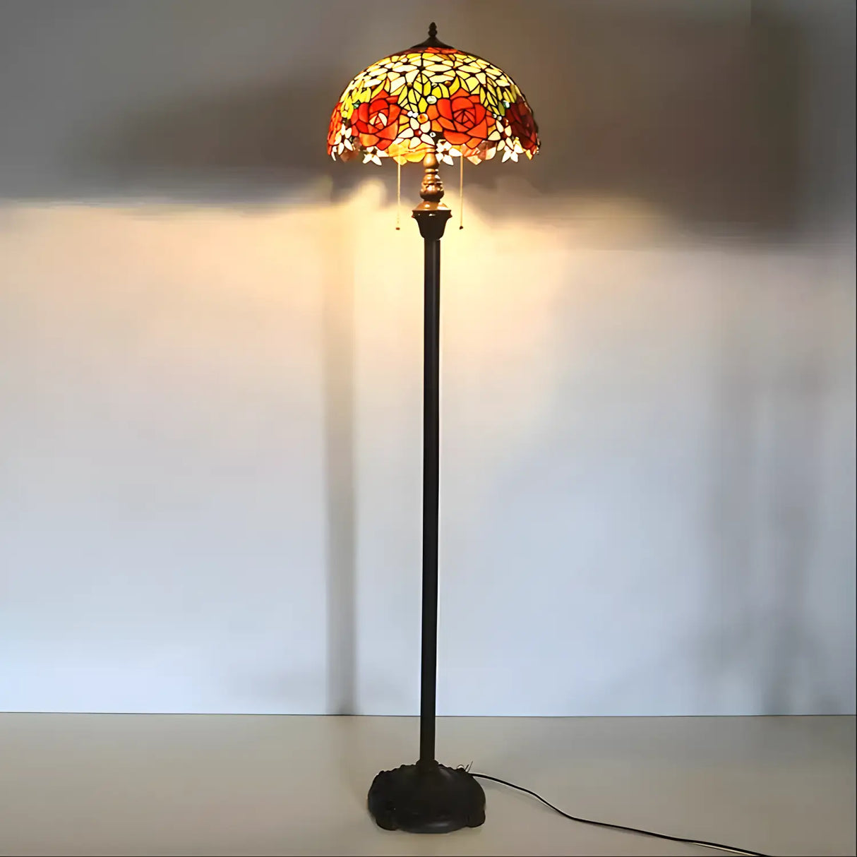 Antique Tiffany Lamp Shades in Blooming Rose Glass