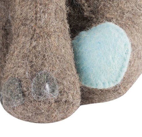Blue Elephant Door Stop Hand Felted Wool Arcadia Home