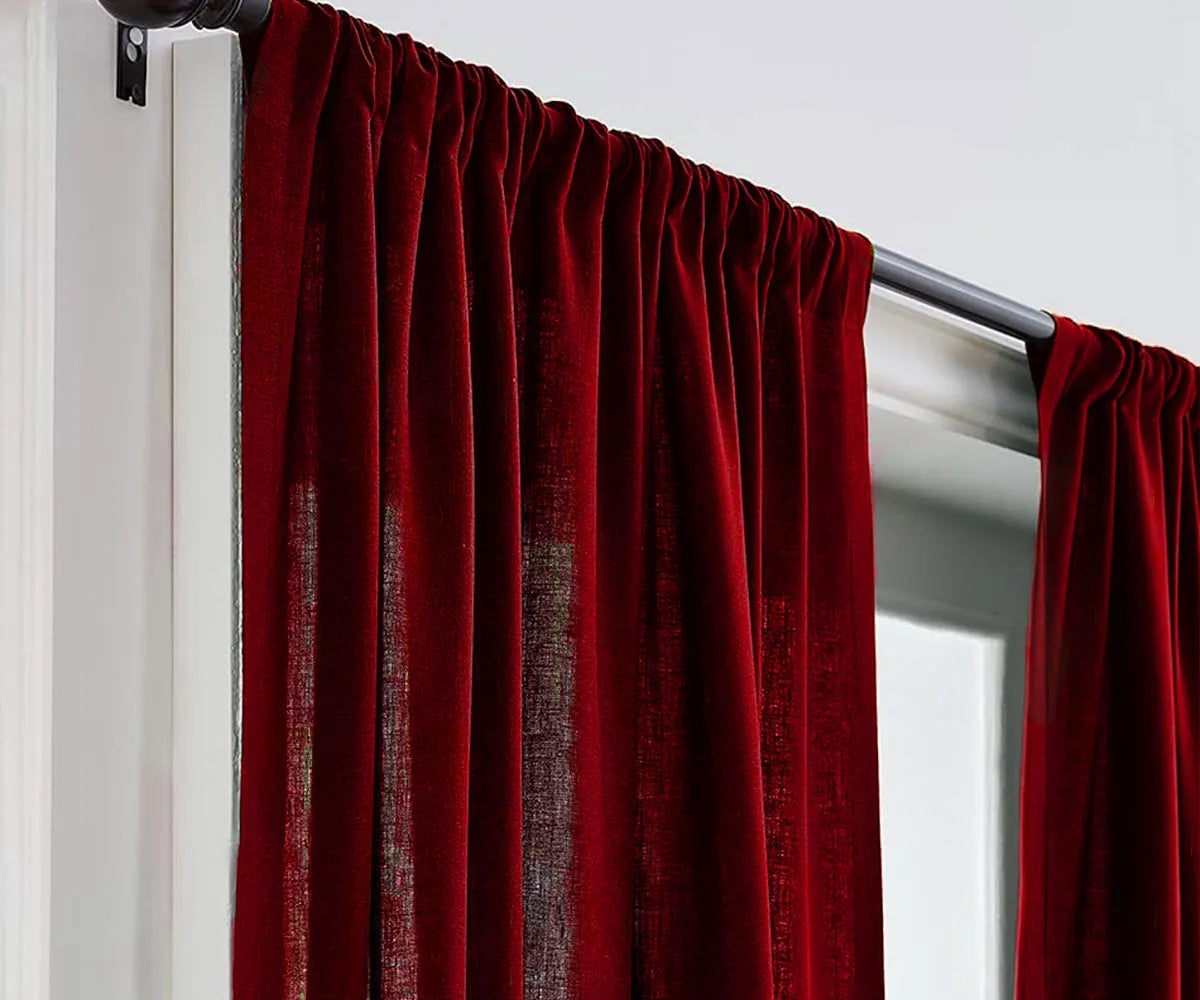 Cherry Red Curtains