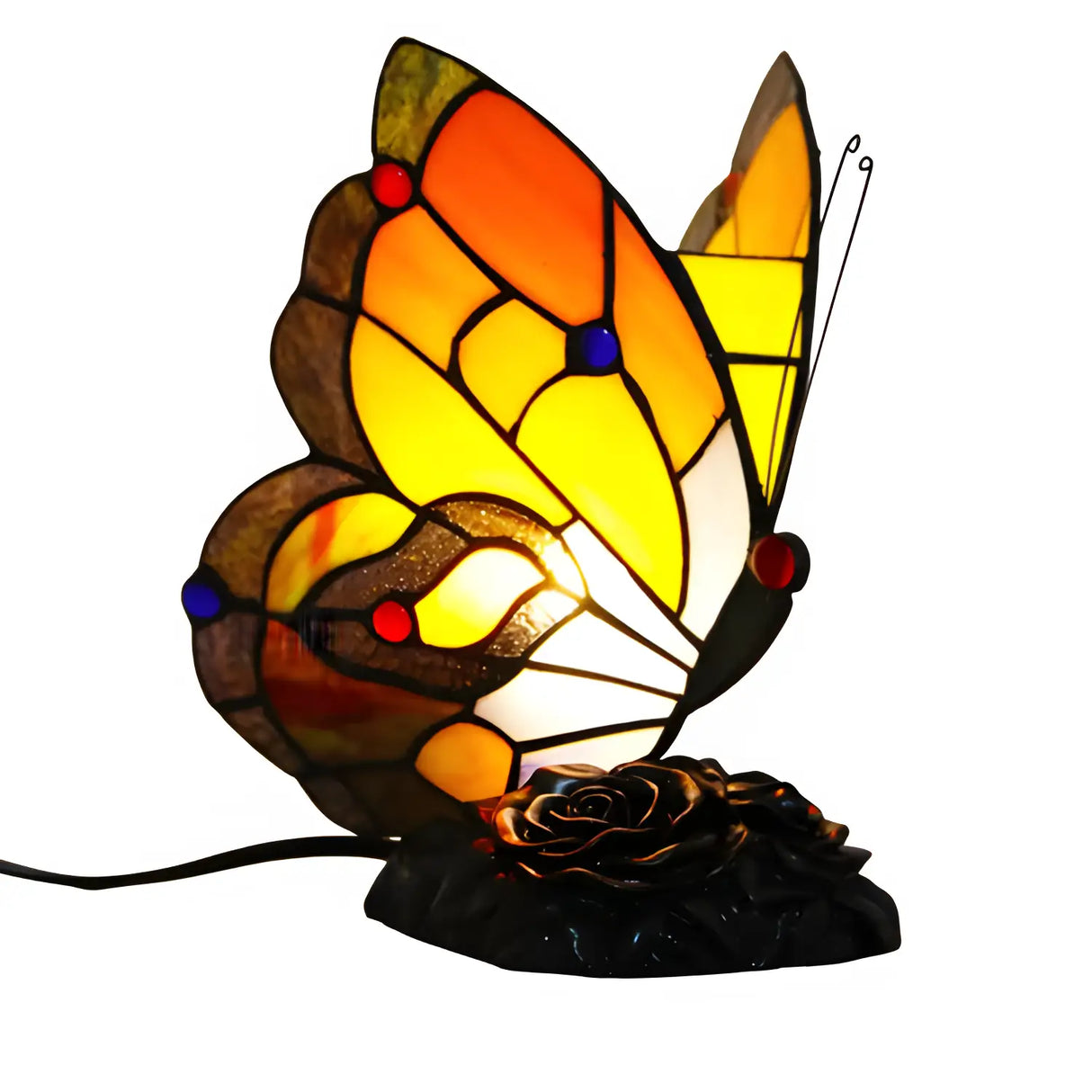 Nightlight Butterfly Tiffany Lamp in Glass