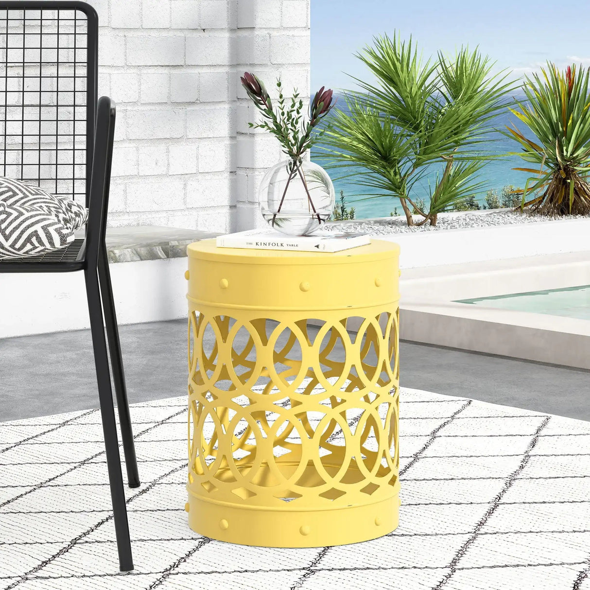 Riviera Outdoor Metal Large End Table
