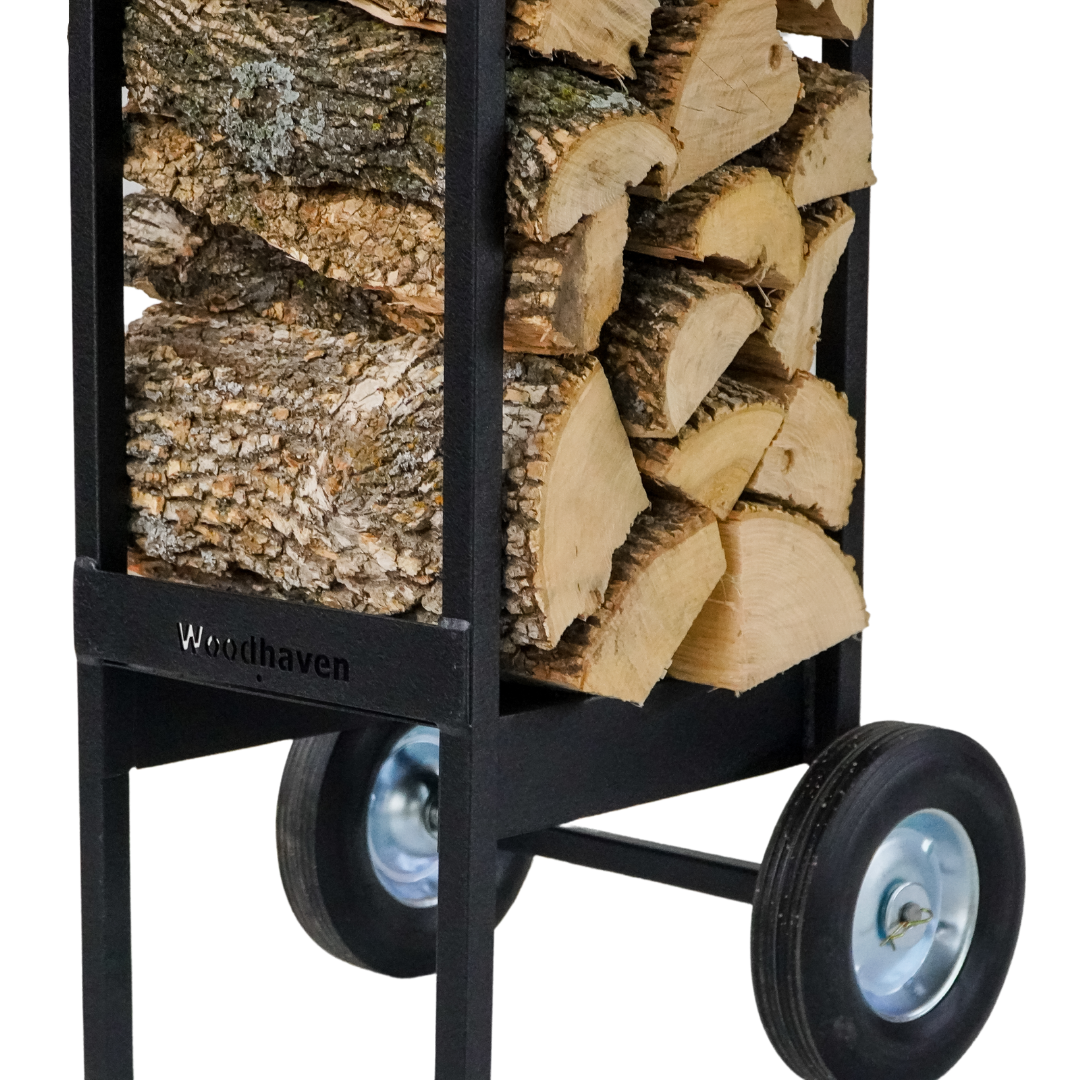 Firewood Cart 300 lb Capacity USA Made Steel Woodhaven