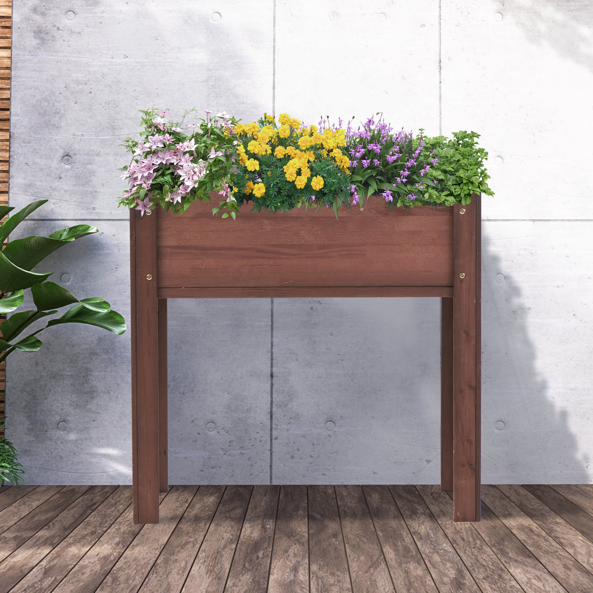 Elevated Wooden Planter Box