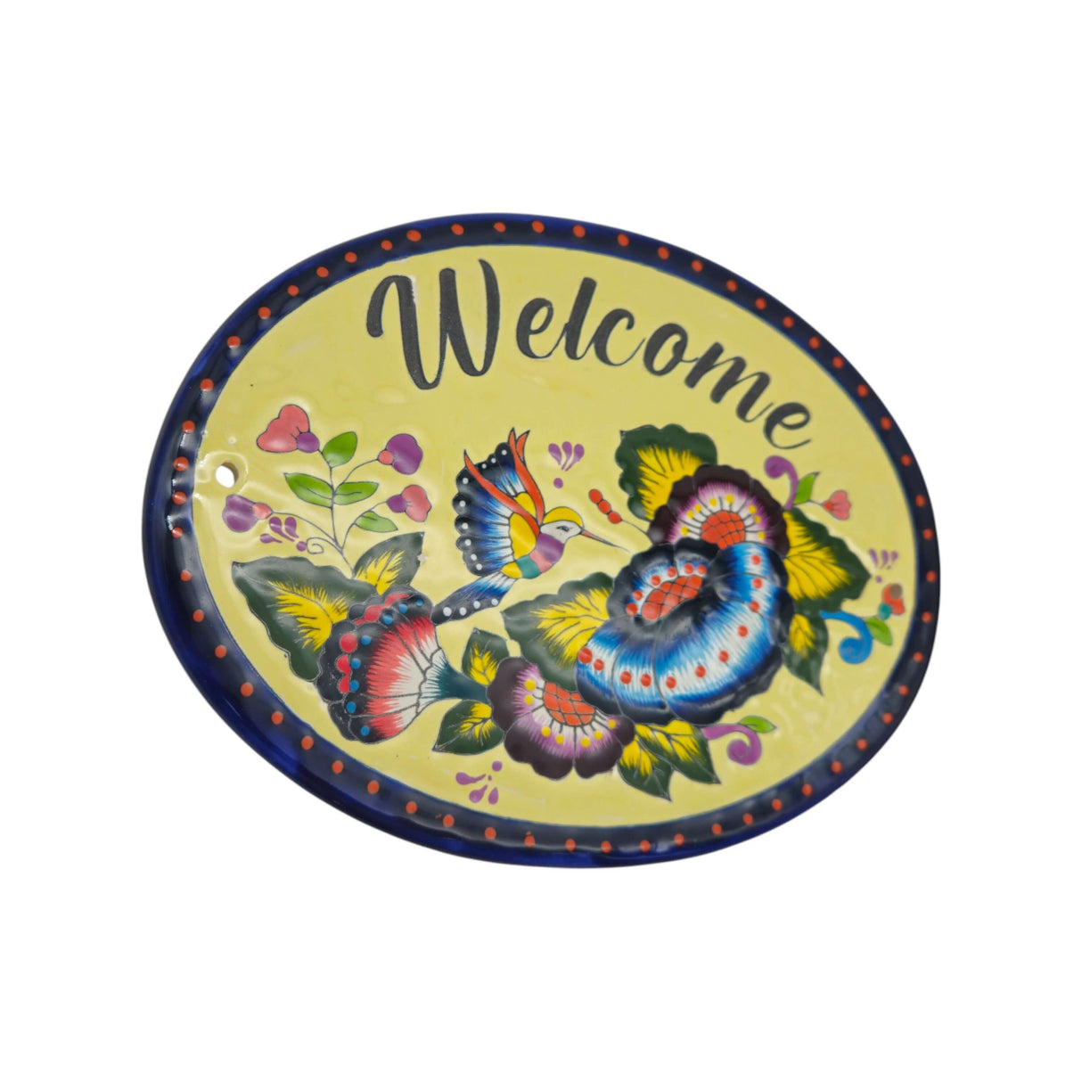 Colorful Talavera Welcome Plaque