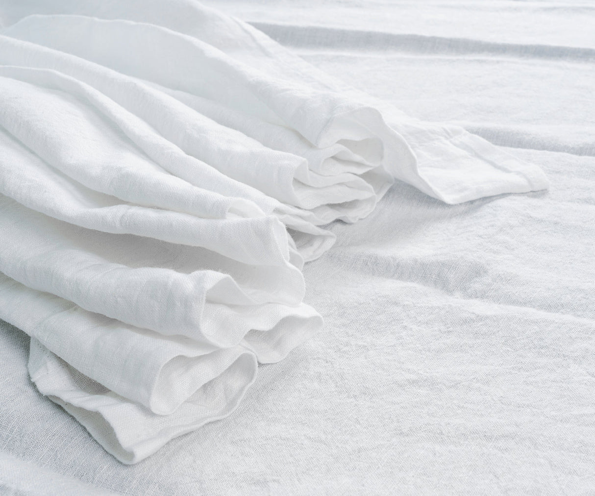 100 % Linen Curtains - White Curtains