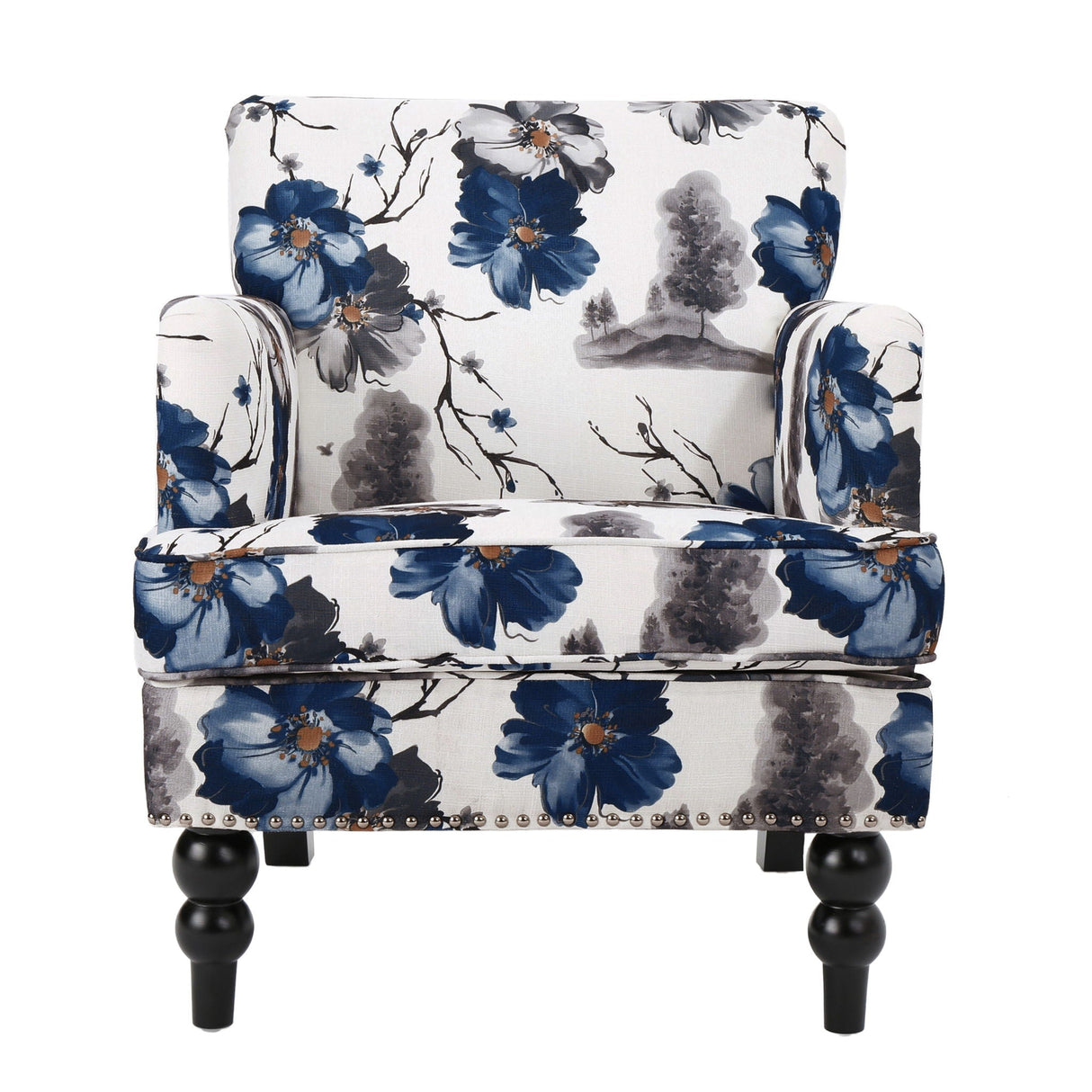 Floral Sketch Club Chair