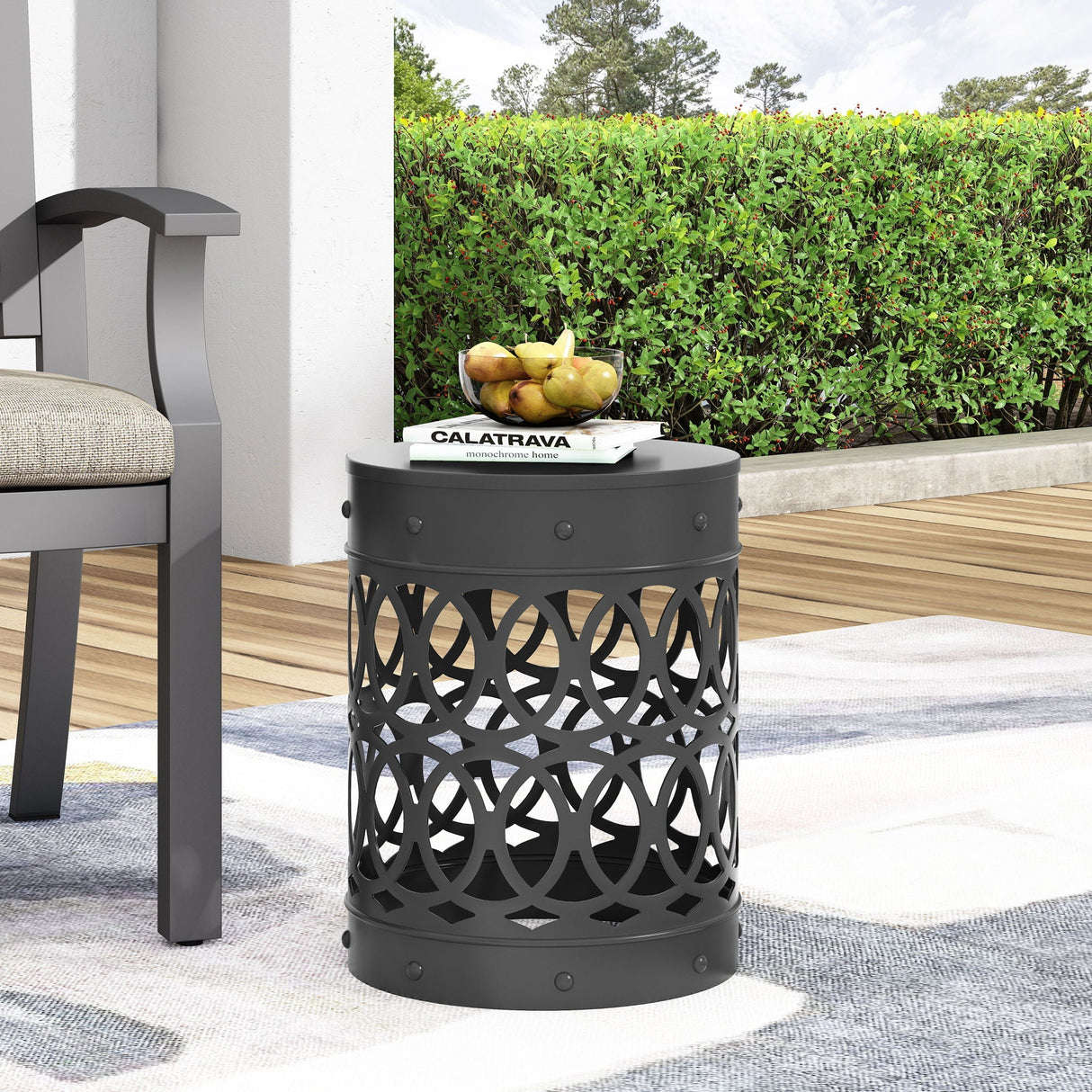 Riviera Outdoor Metal Large End Table