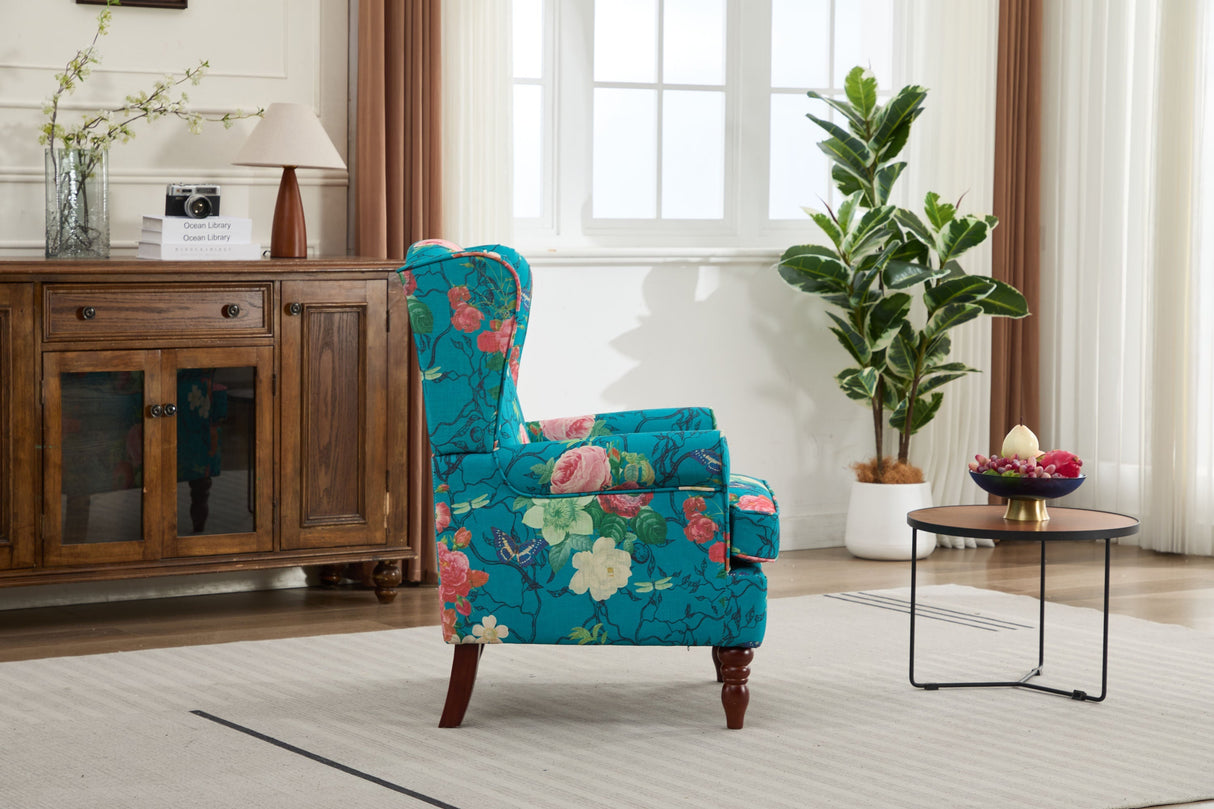 Caribbean Floral Accent Chair