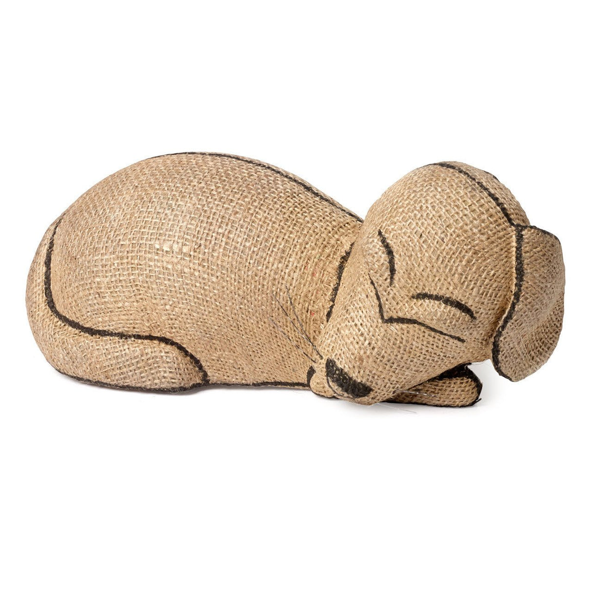 Dog Door Stop Burlap Arcadia Home