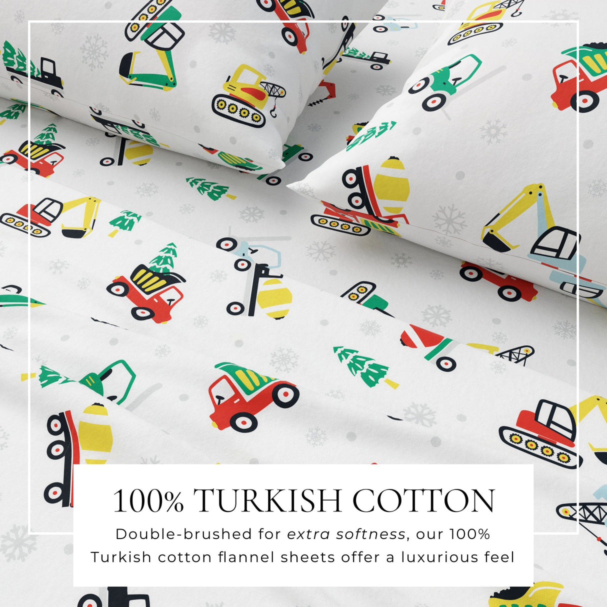 4-Piece Turkish Cotton Christmas Flannel Sheet - Whittaker Collection