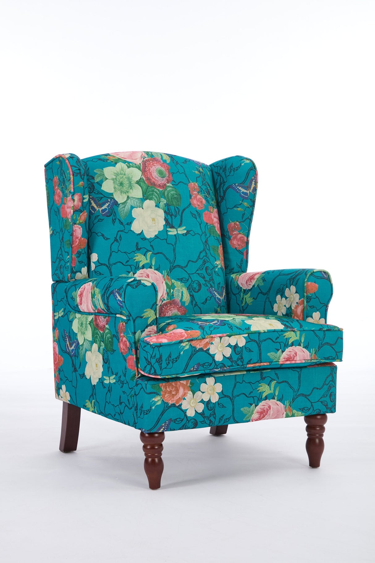 Caribbean Floral Accent Chair