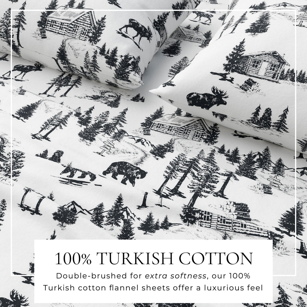 4-Piece Turkish Cotton Flannel Sheet - Lakeview Collection