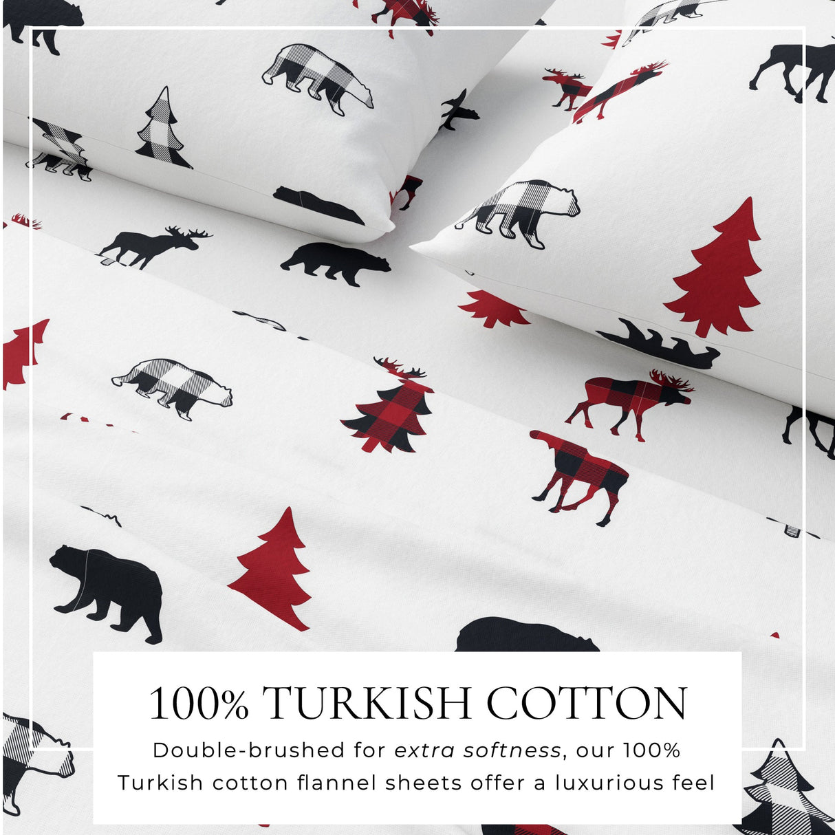 100% Turkish Cotton Flannel Sheet Sets - Boulder Collection