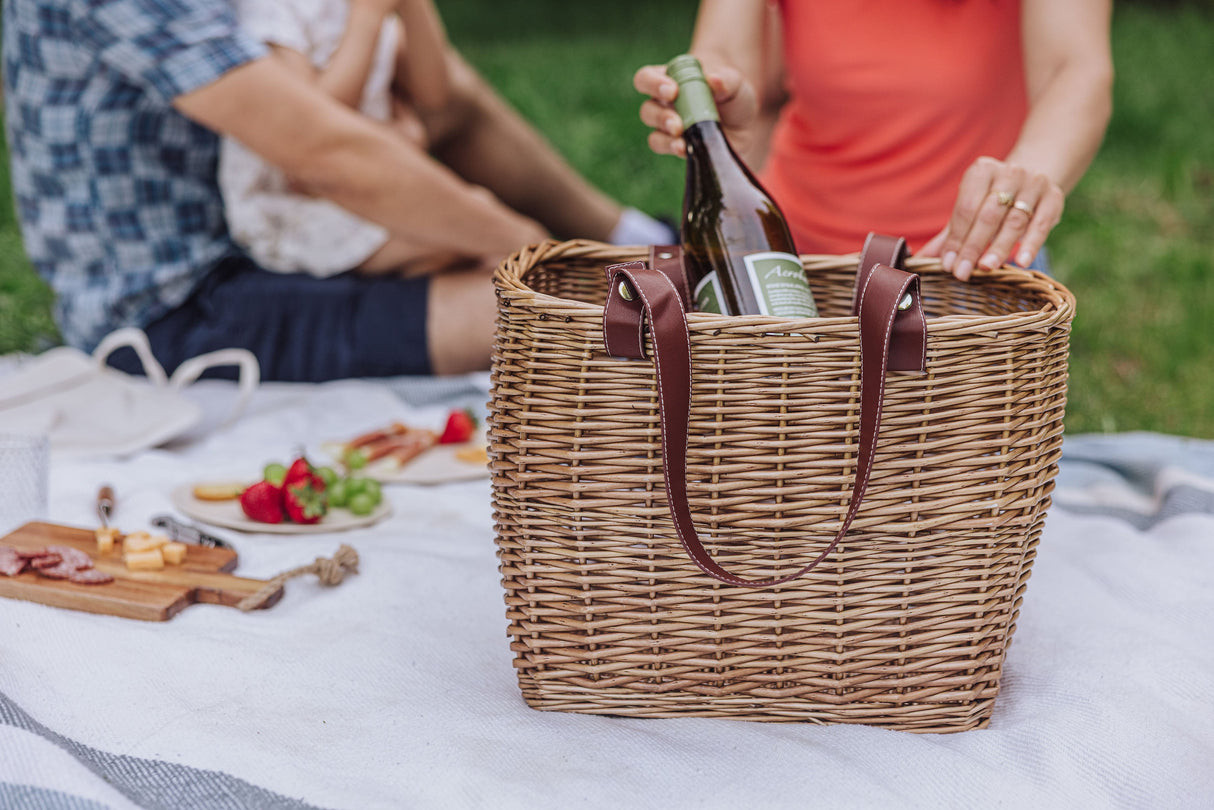 Terrabella Earth Friendly Handwoven Picnic Basket Set for 2