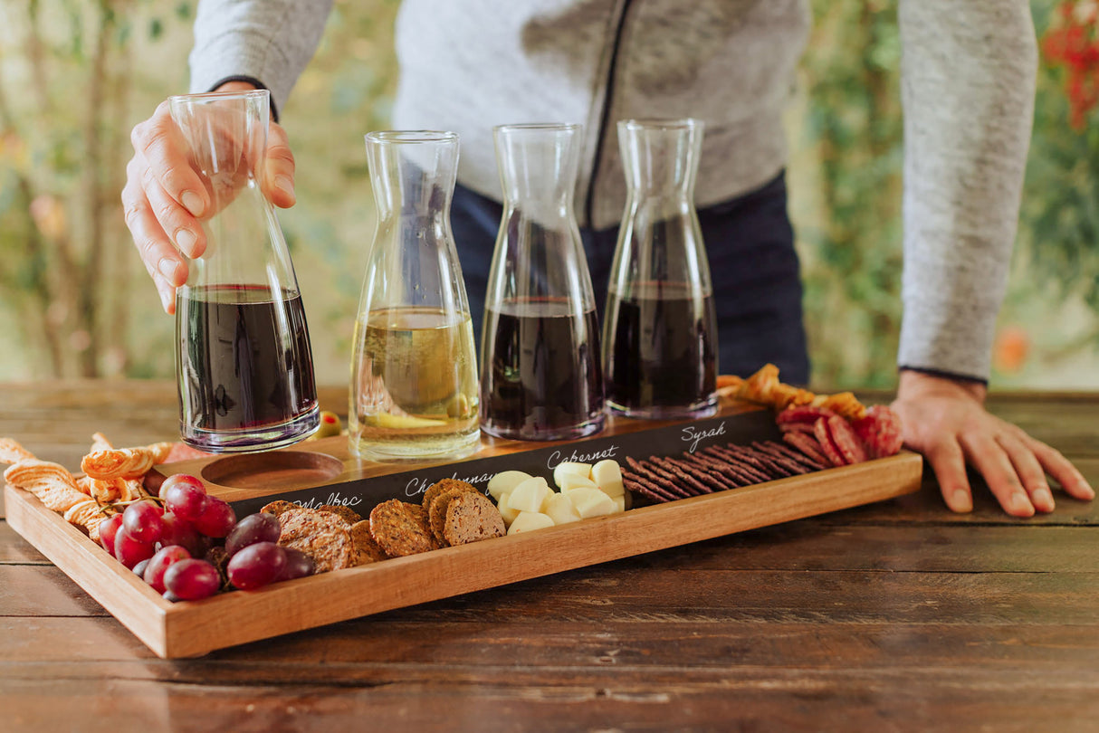 Cava Wine Tasting Kit with 4 Glass Carafes