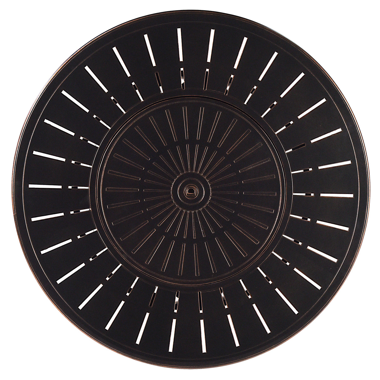 Black Aluminum Fire Table Set with Two Loveseats and Two Club Chairs