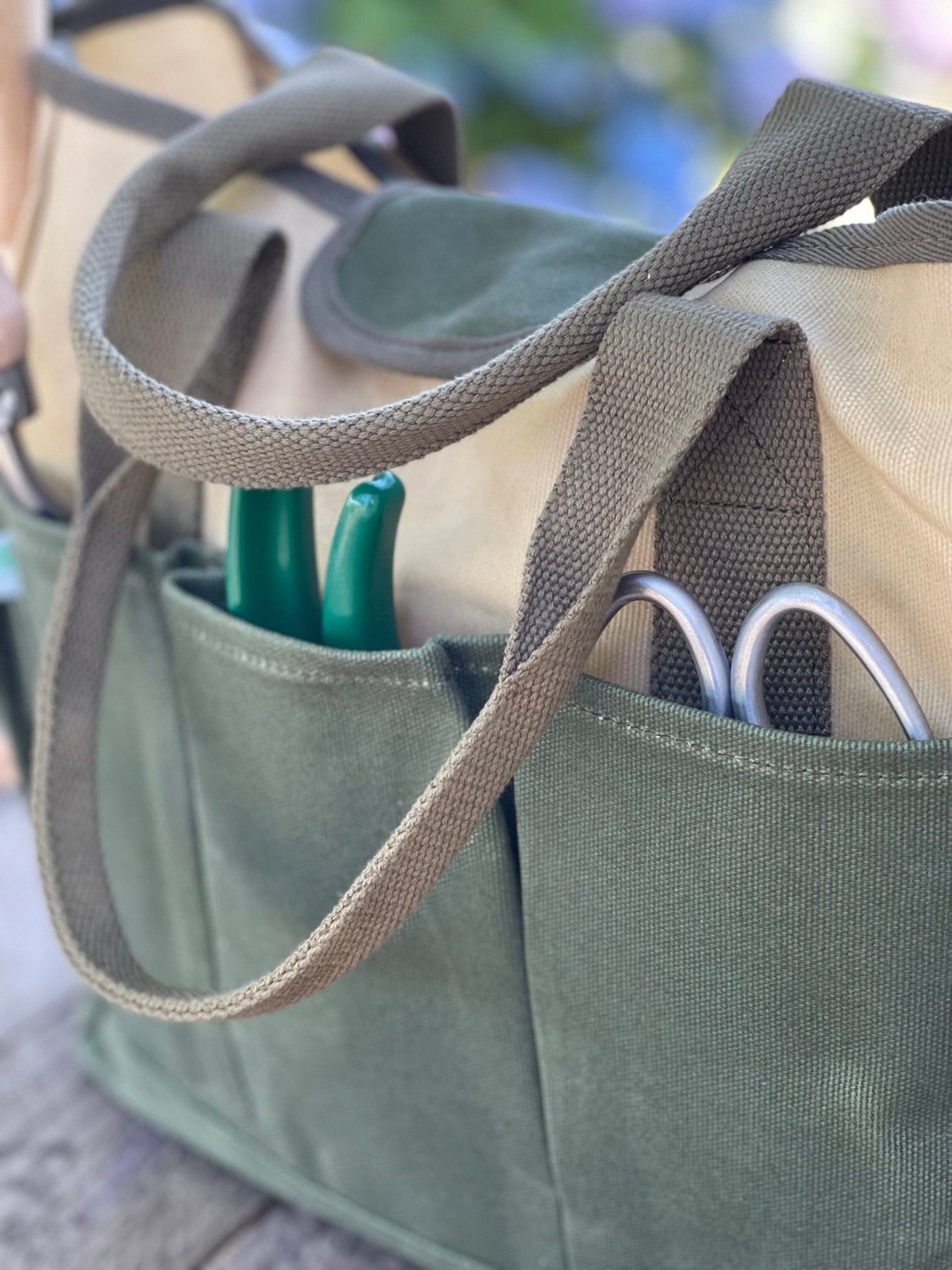 Waxed Canvas Garden Tool Bag