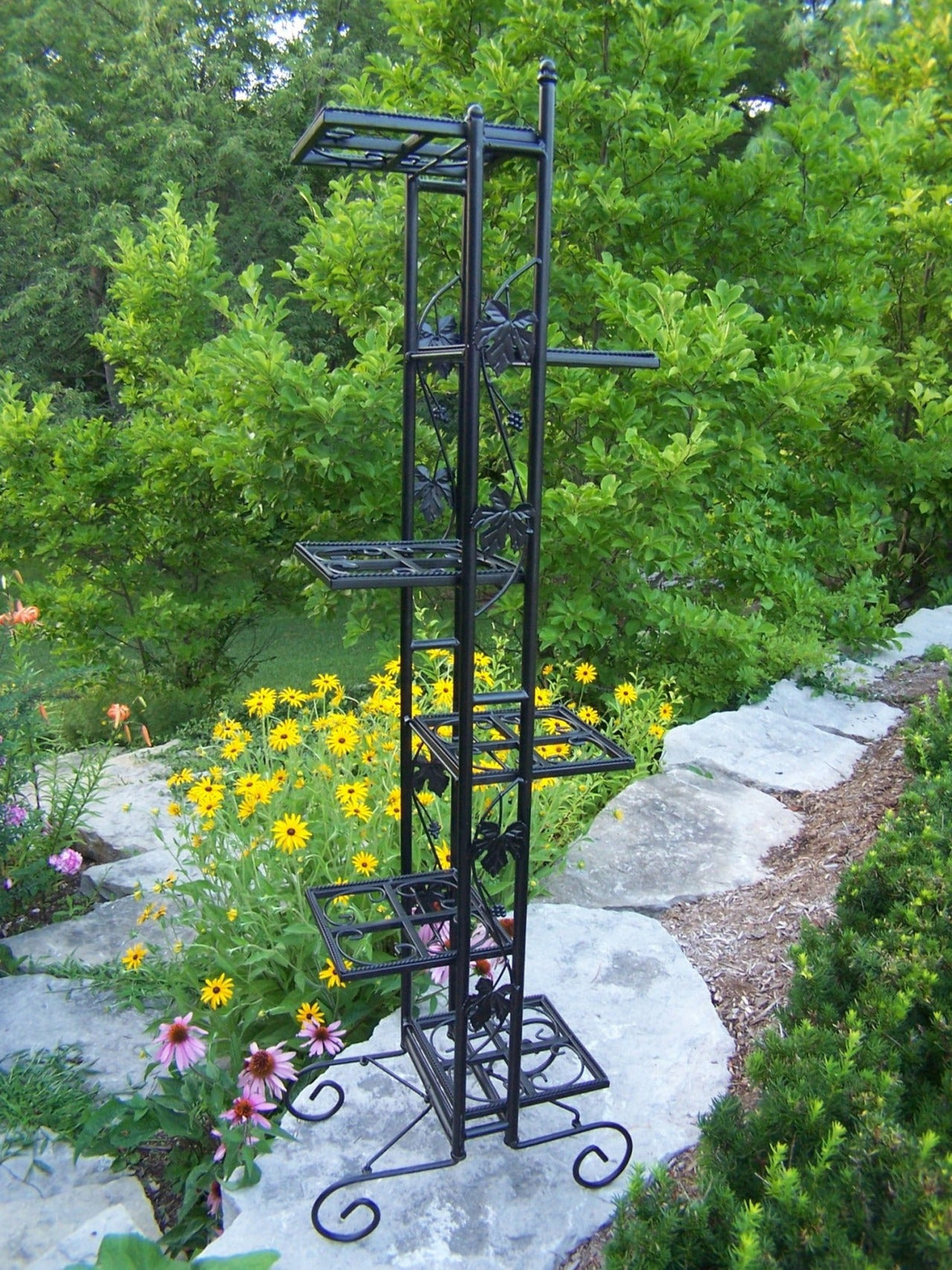 6-Tier Steel Black Plant Stand