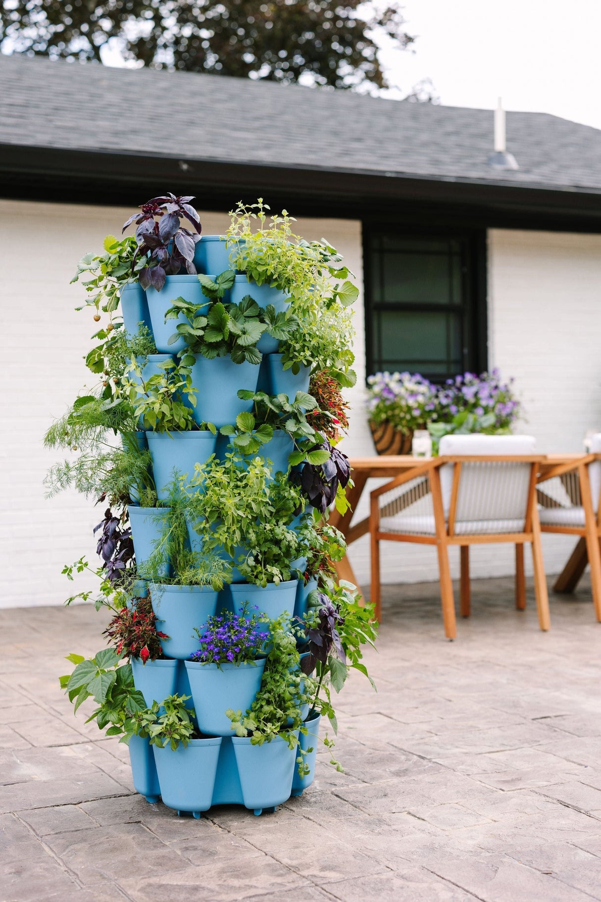 7 Tier GreenStalk Garden Leaf Vertical Planter - Basic Texture