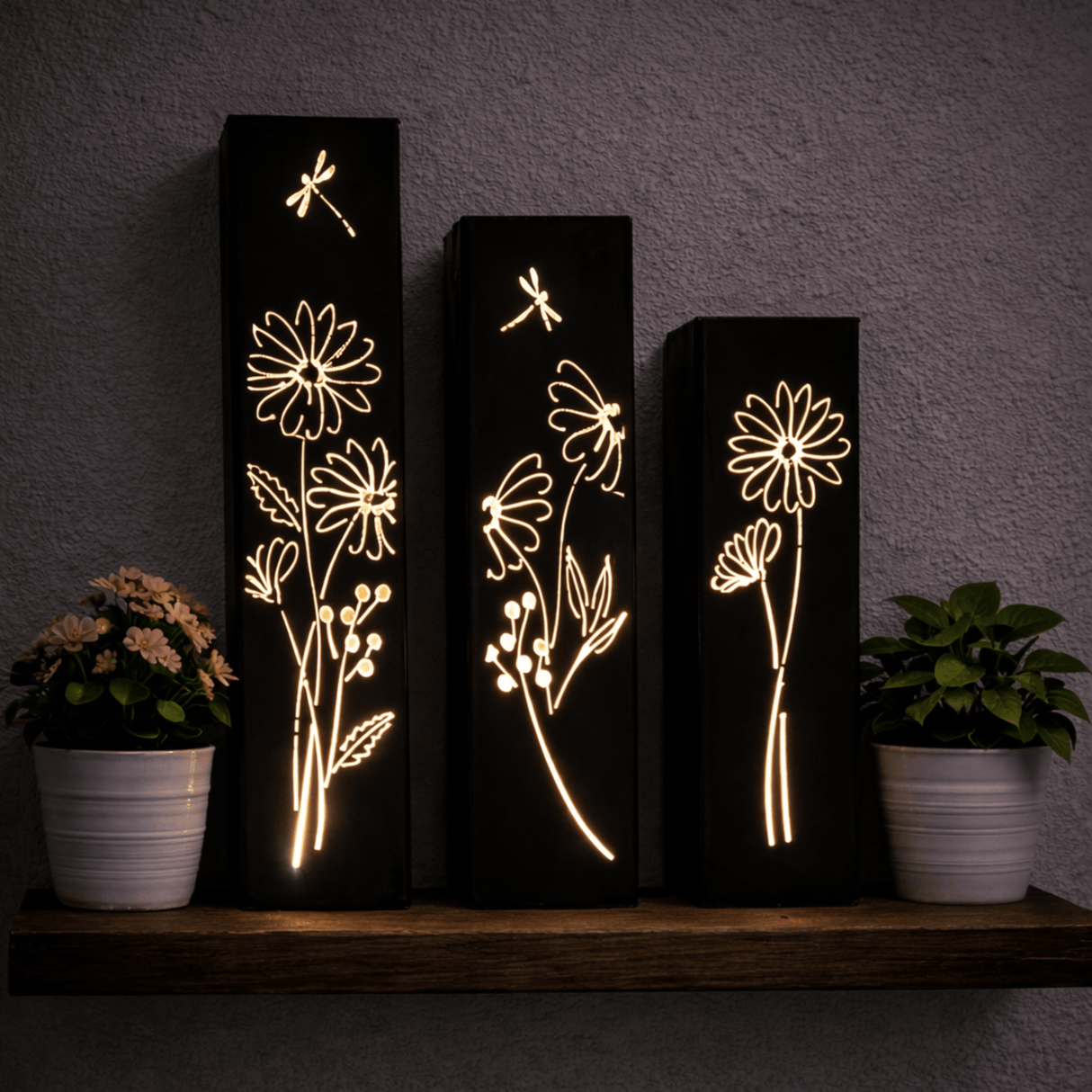 Glowing Daisies Indoor Luminary