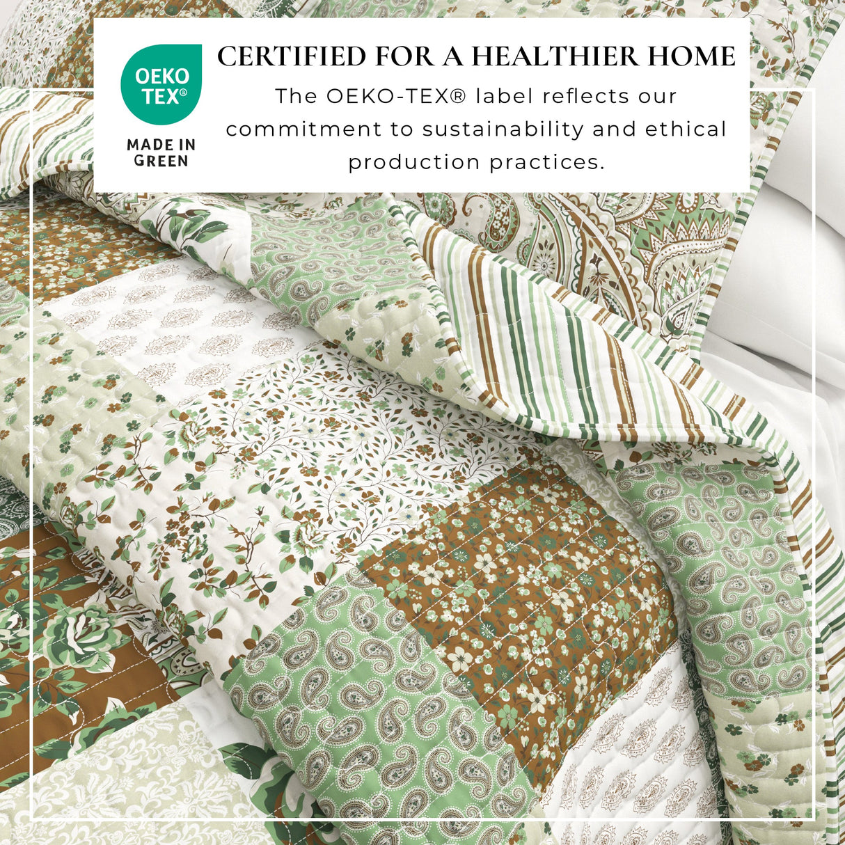 Damia Floral Patchwork Quilt Set